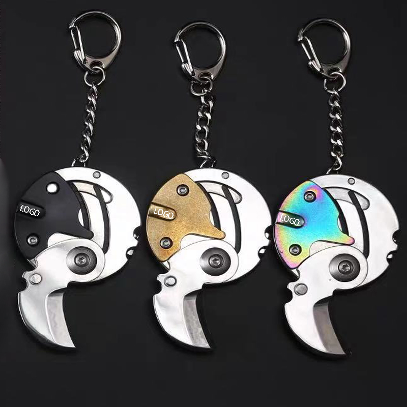 Coin-Shape Folding Pocket Keychain Knife 2
