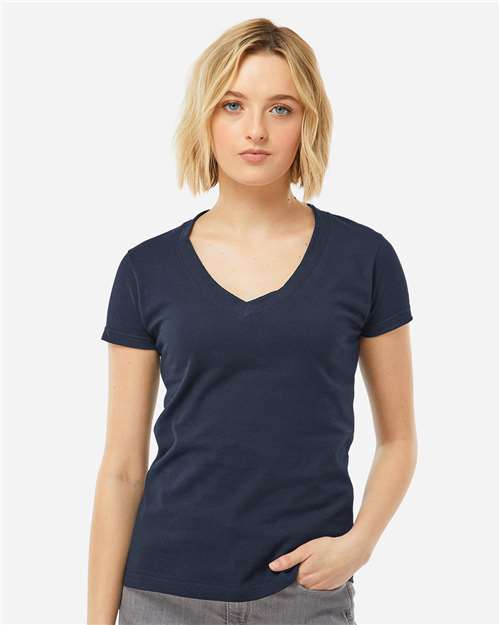 Women's Fine Jersey V-Neck T-Shirt - 214 37