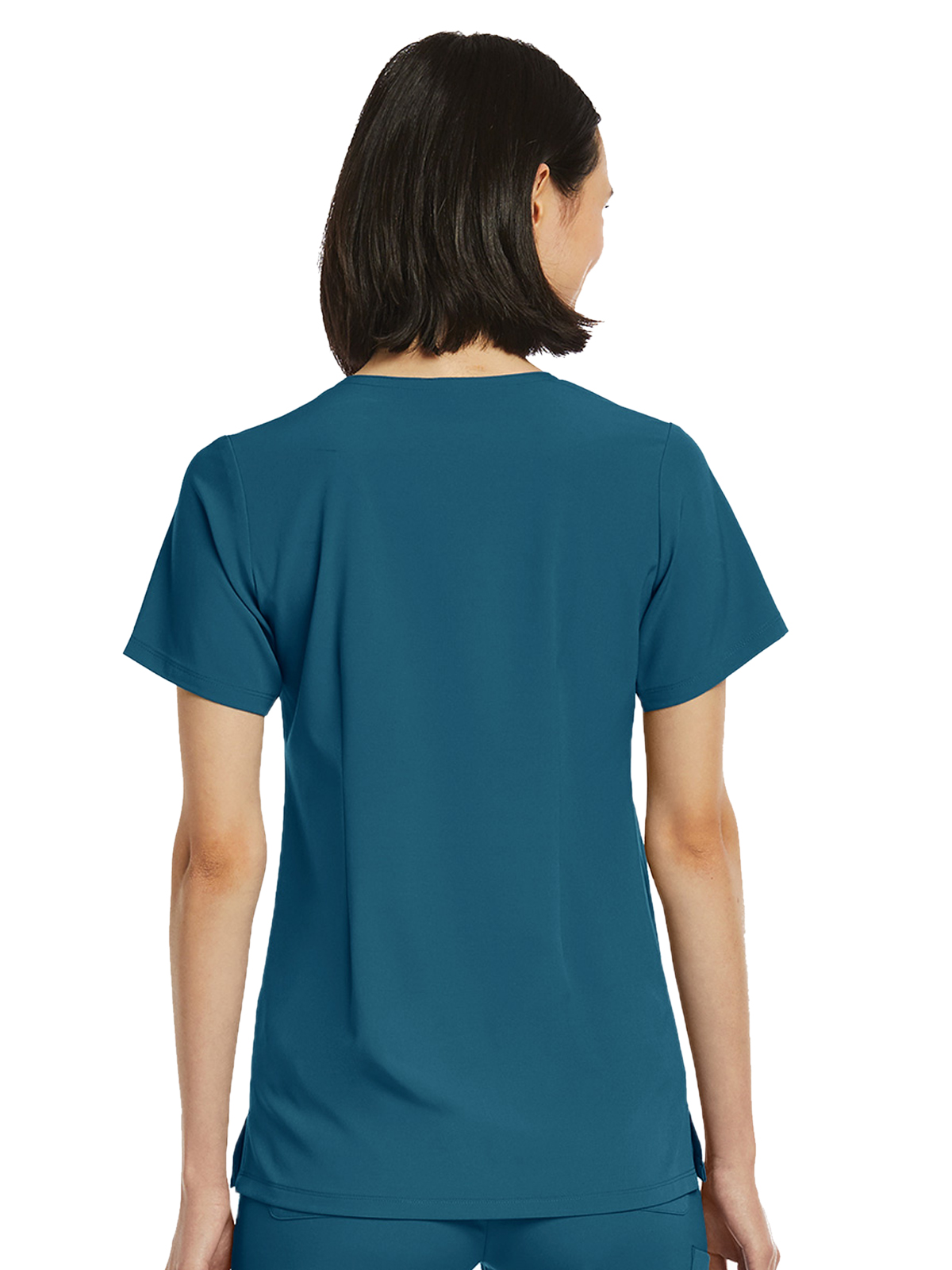 ScrubJoy Originals - Women's Fitted One-Pocket V-Neck Top 31