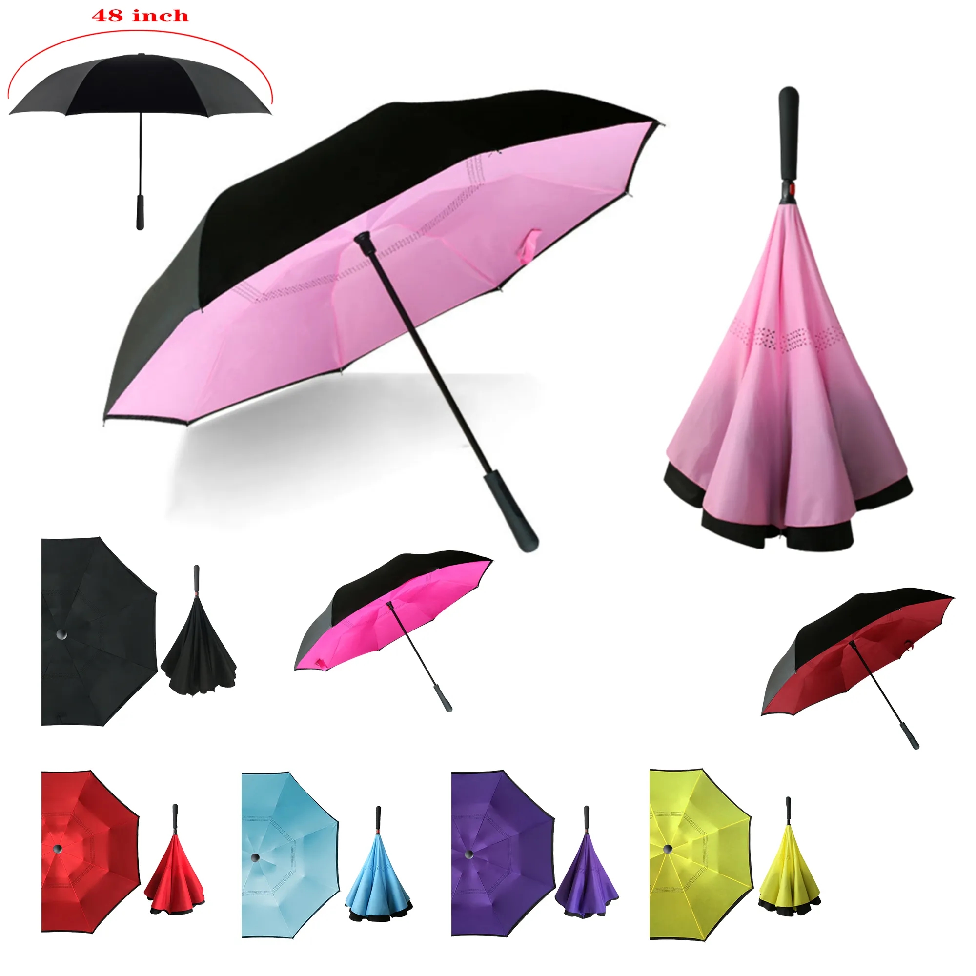 48" Two-Tone Inversion Umbrella 4