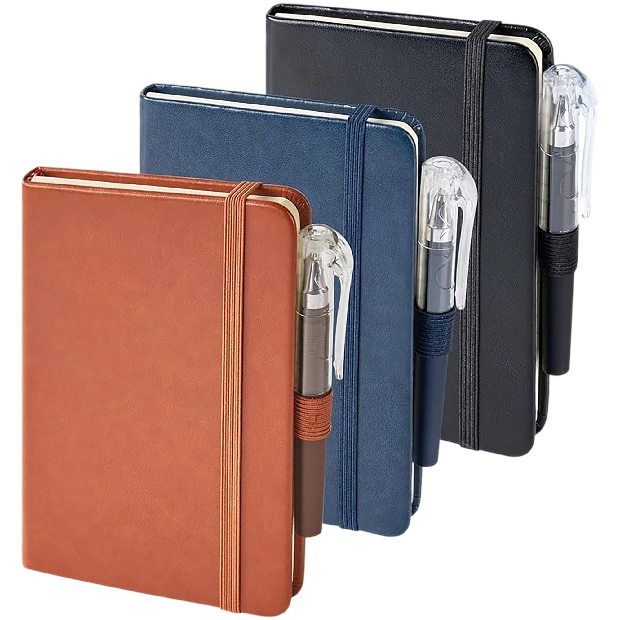 PU Leather Pocket Notebook Journal With Pen 3.7" x 5.7" 1