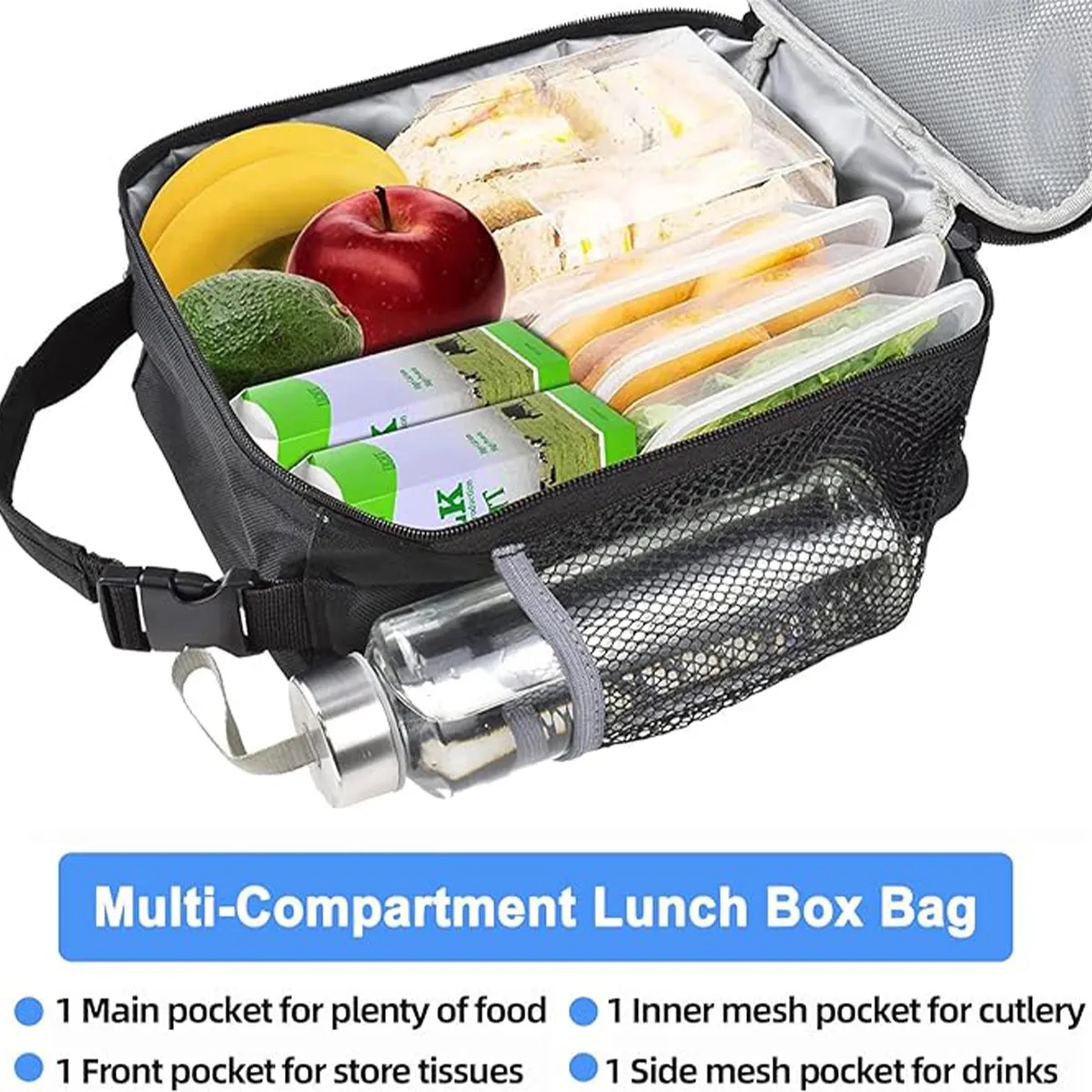 Large Capacity Leakproof Portable Lunch Box Lunch Bag 4