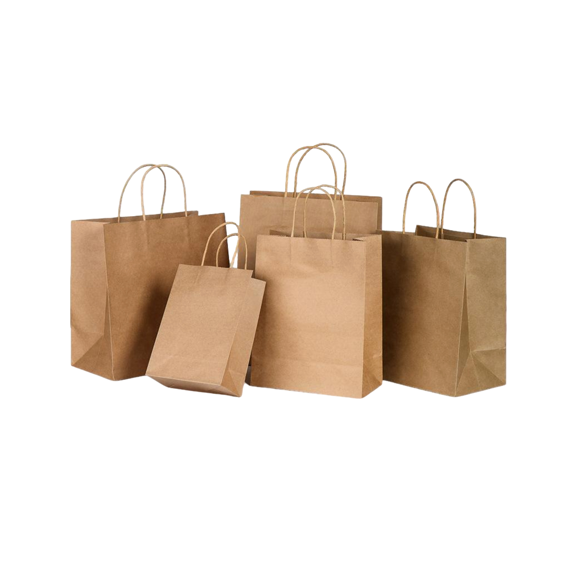 Twisted Handle Kraft Shopper 6" By 3.2" By 8.3" 2
