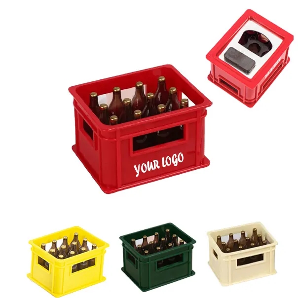 Beverage Crate Shape Bottle Opener with Magnet 2