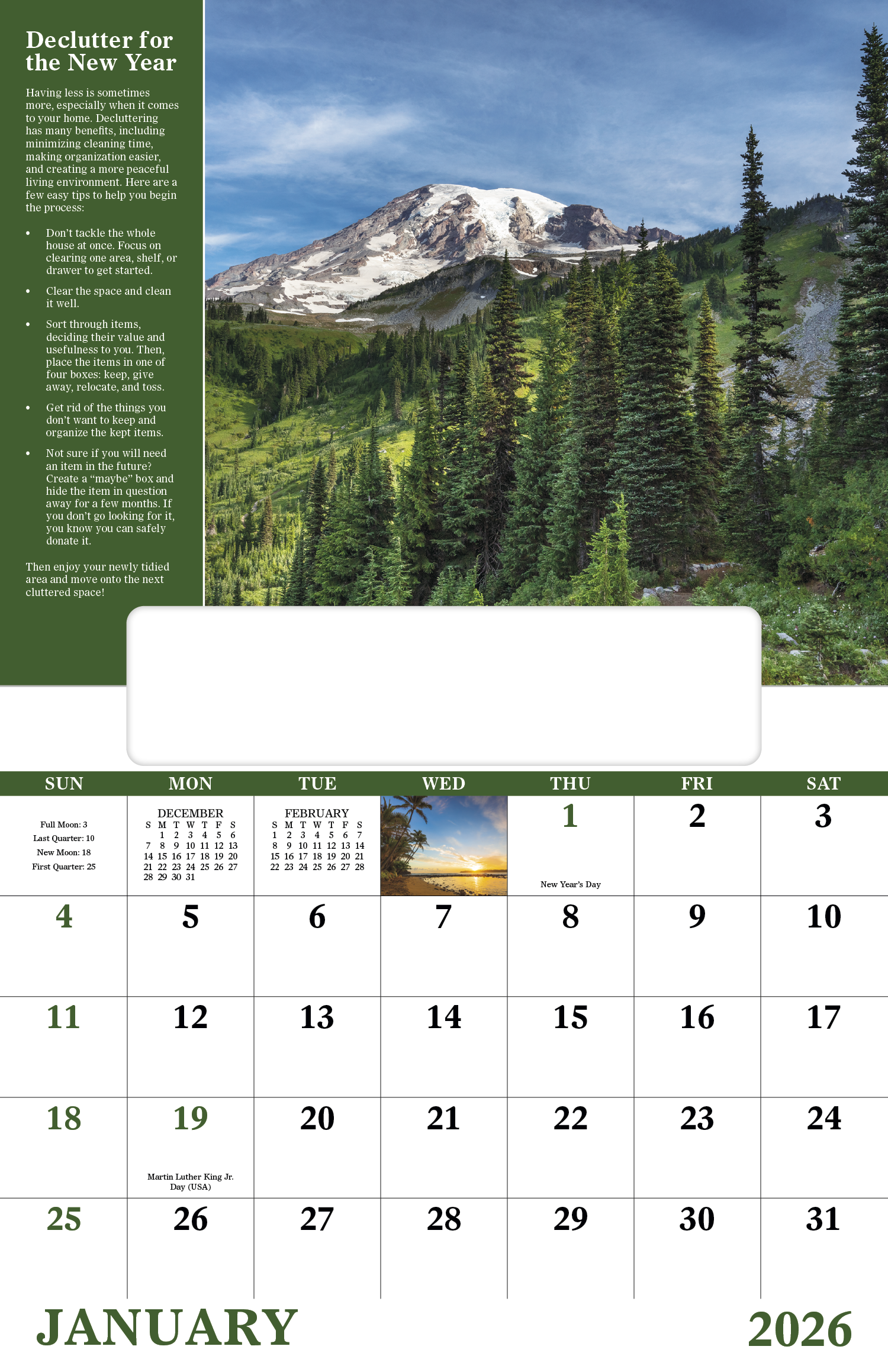 Good Value™ Healthy Living - Window Calendar 8
