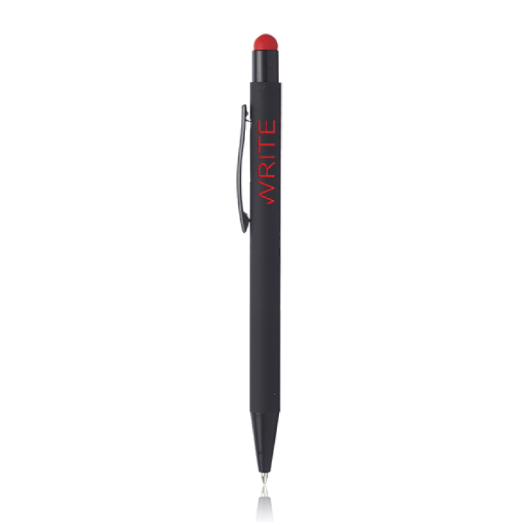 Rubberized Color Pop Pen with Stylus 6