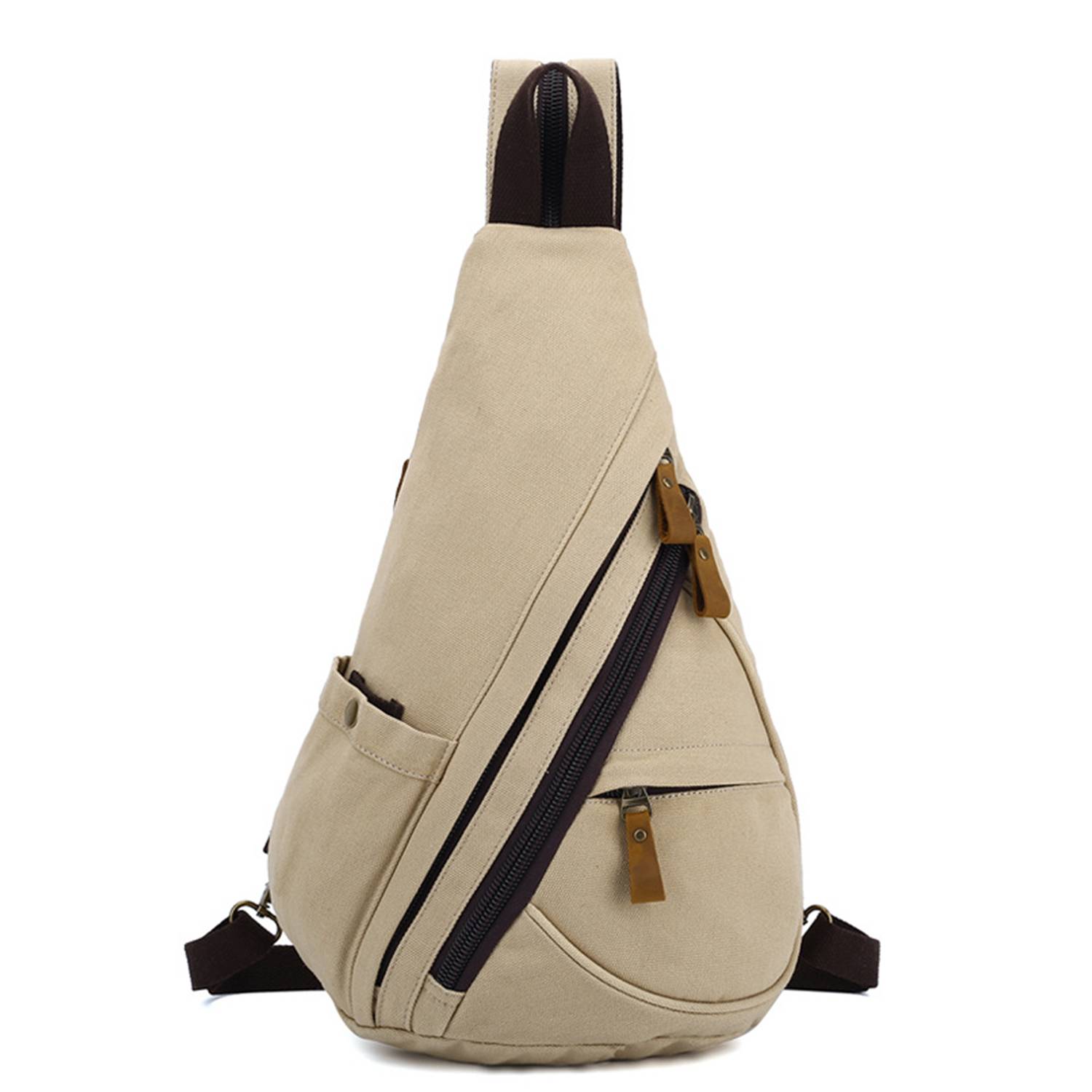 Canvas Small Crossbody Backpack Casual Daypack for Men Women 6