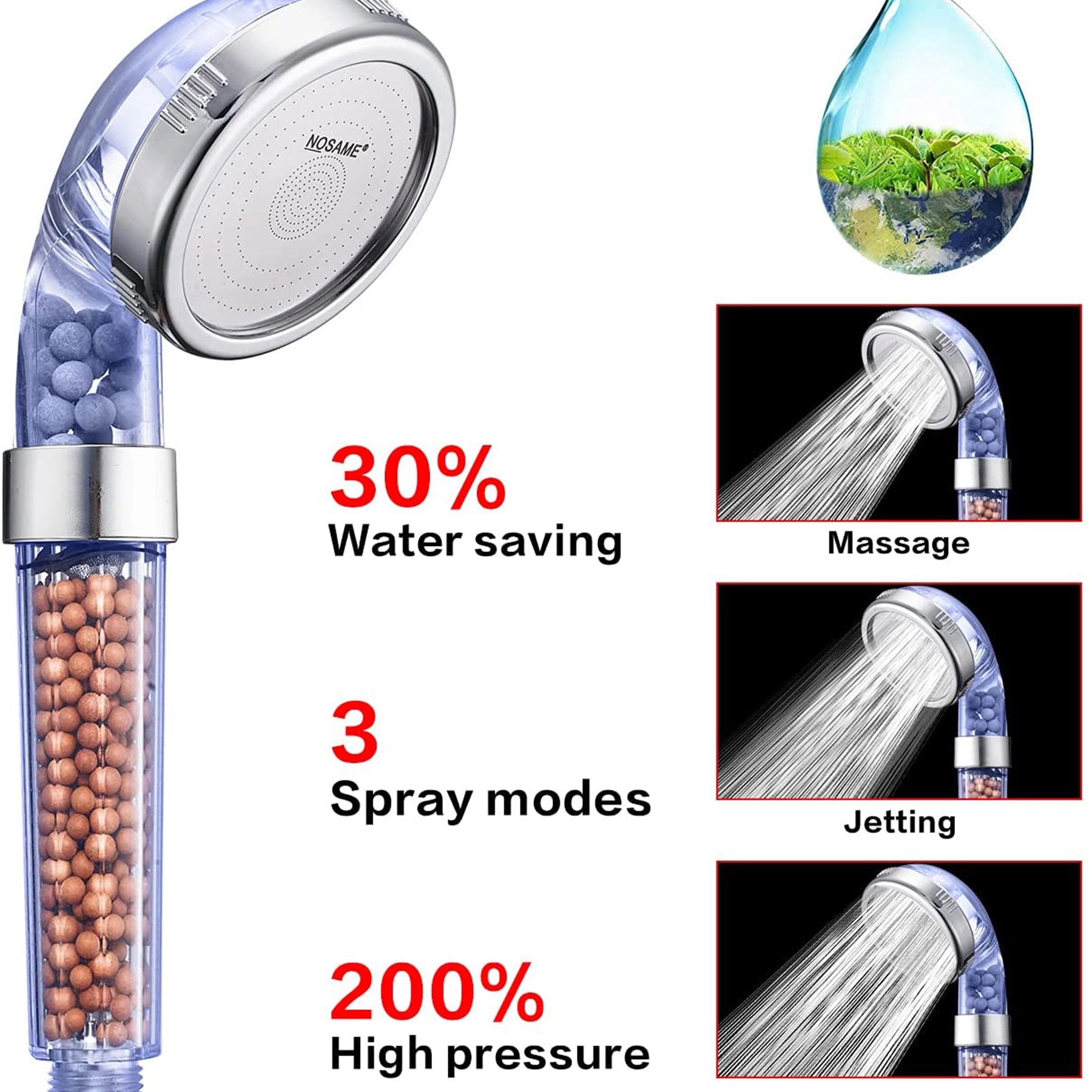 High Pressure Bathroom Showerhead 3