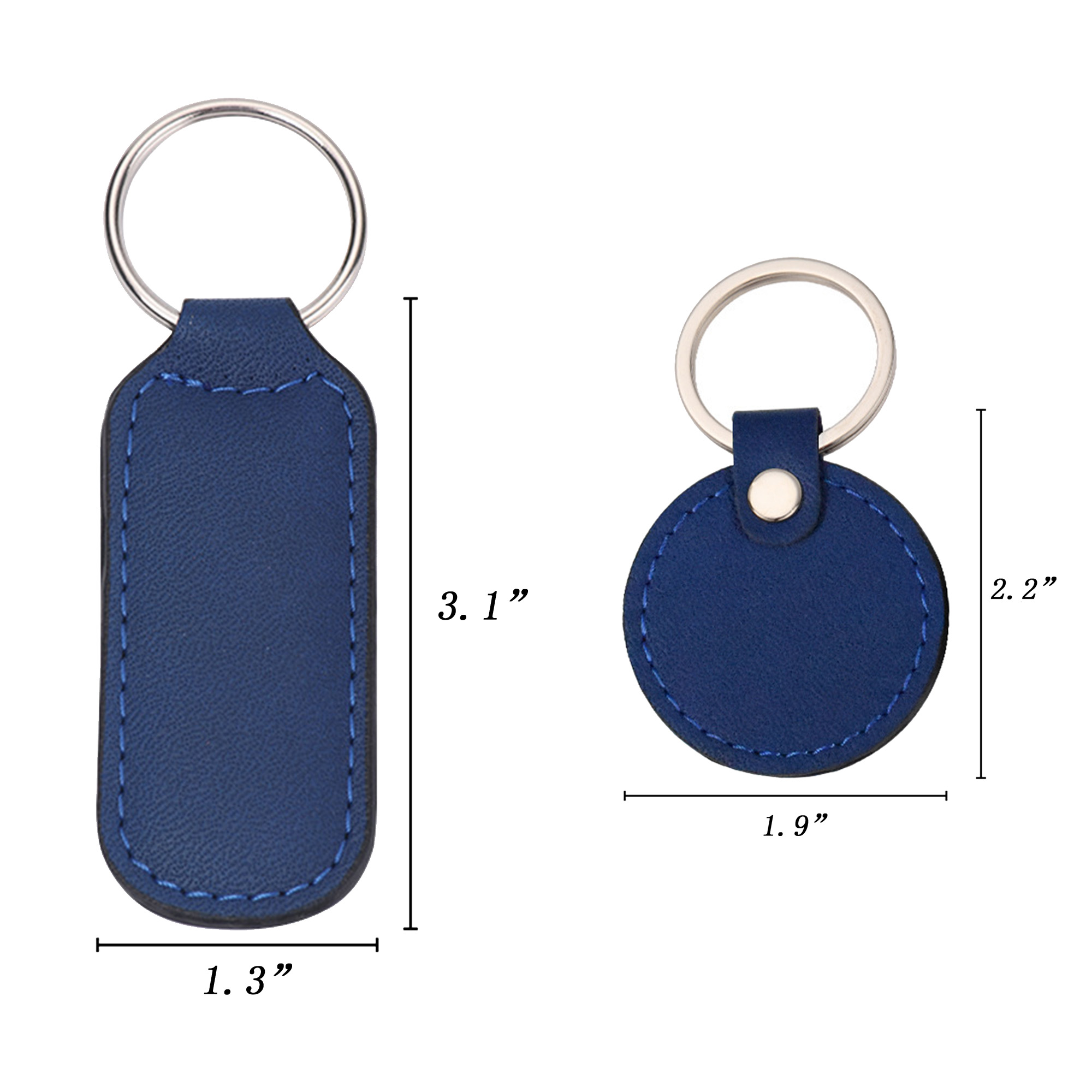 PU Leather Blank Keychain With Customizable Patterns 1