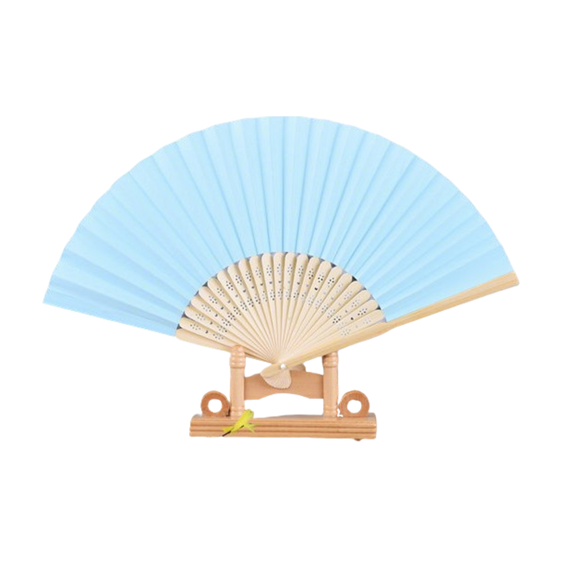 Bamboo Folding Handheld Paper Fan 8.2" x 15" 14