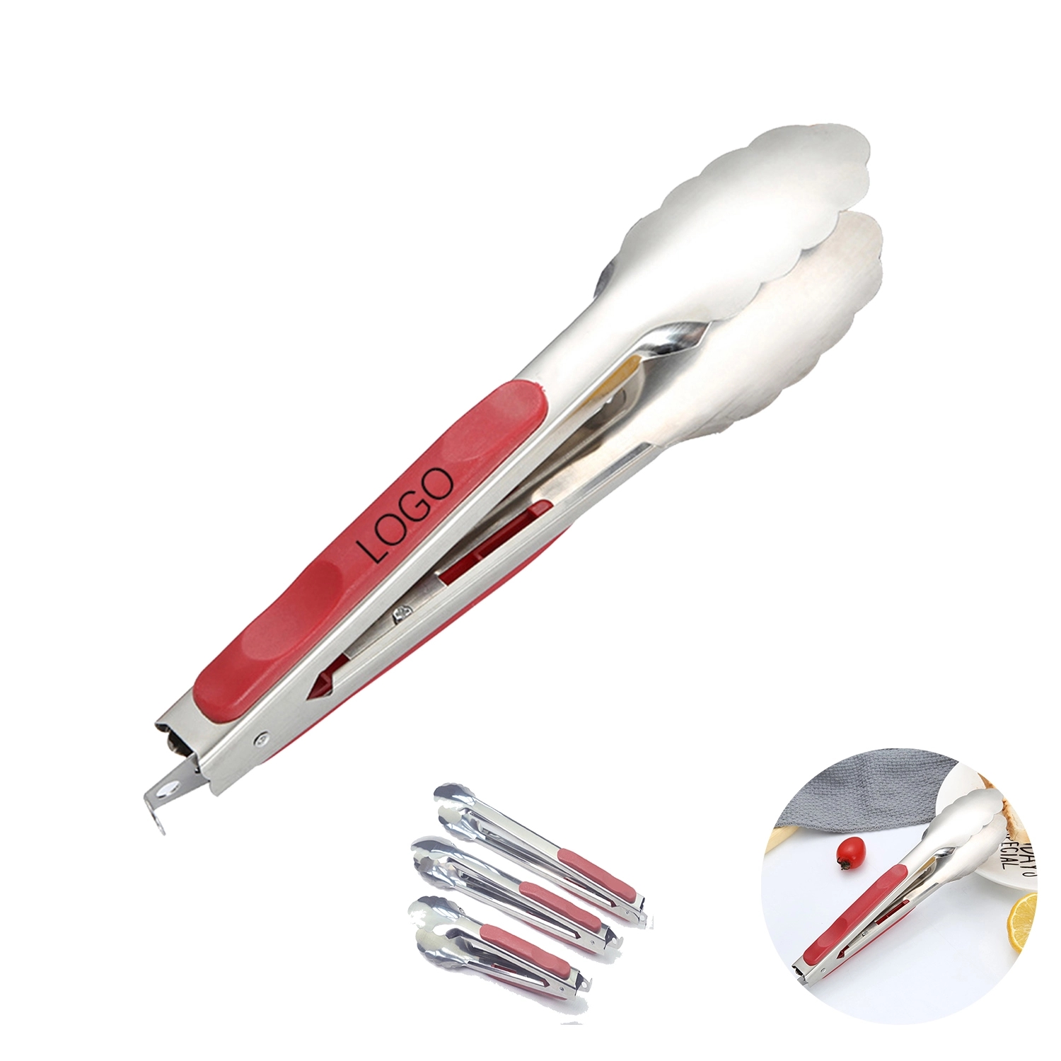 Stainless Steel Baking Bread Tong 2