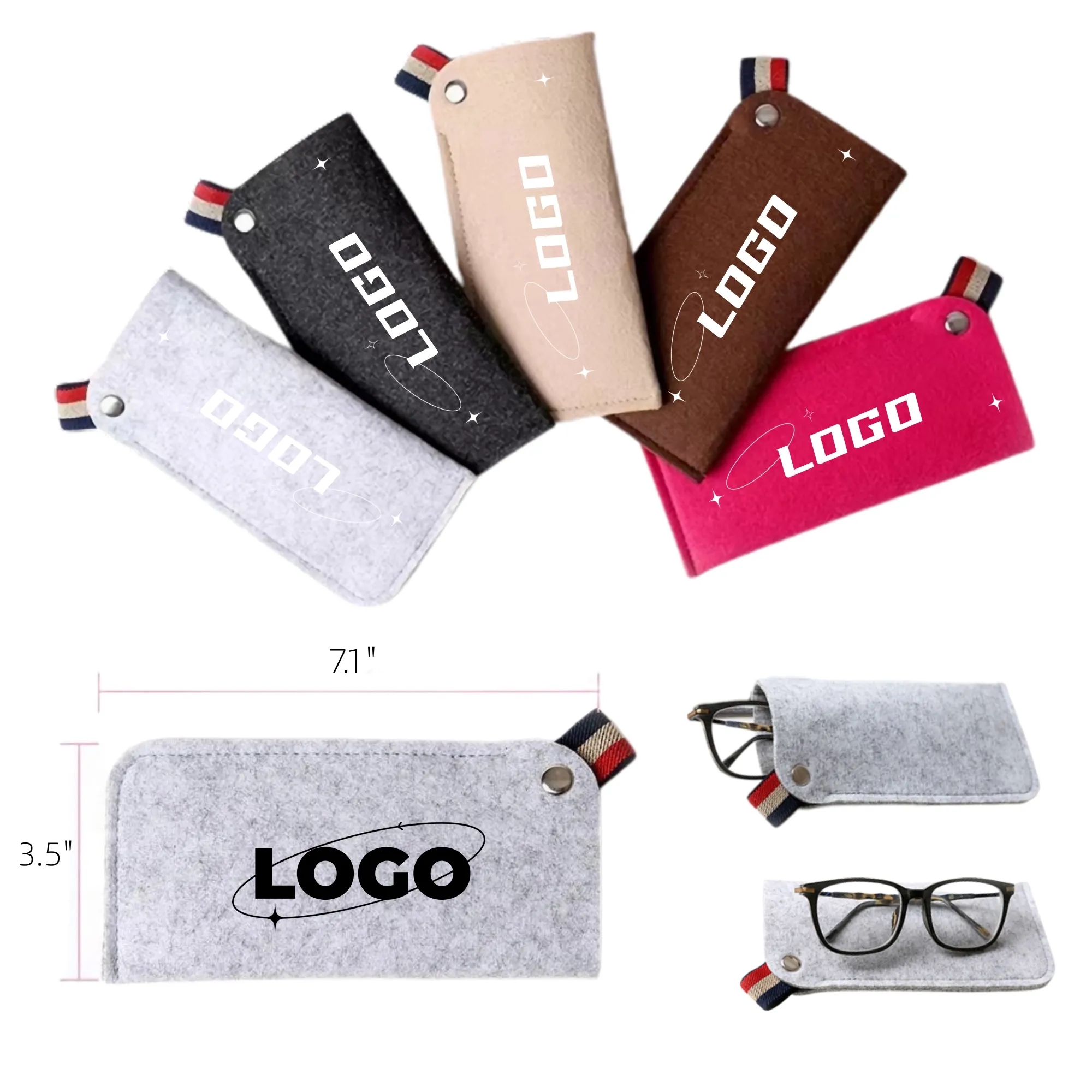 Felt Glasses Pouch Portable Sunglass Sleeve 2