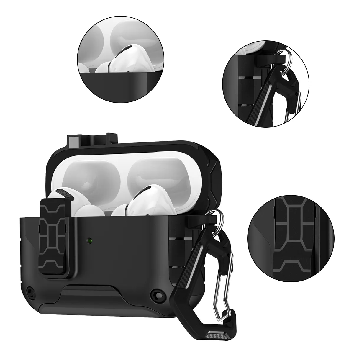 AirPods Case with Safety Lock Cover Protect Against Drops, Scratches and Dust 1