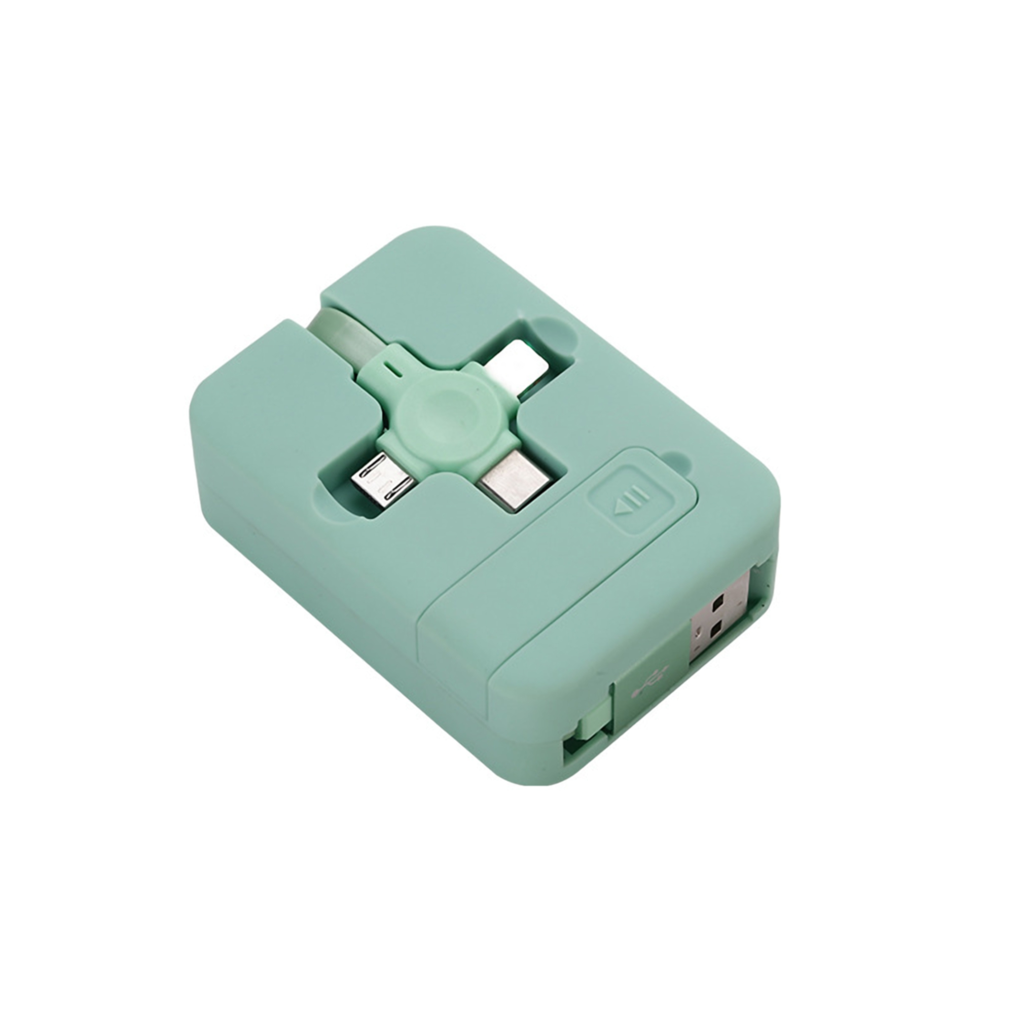 3-in-1 Stretchable Aluminum USB Charger w/Phone Stand 3
