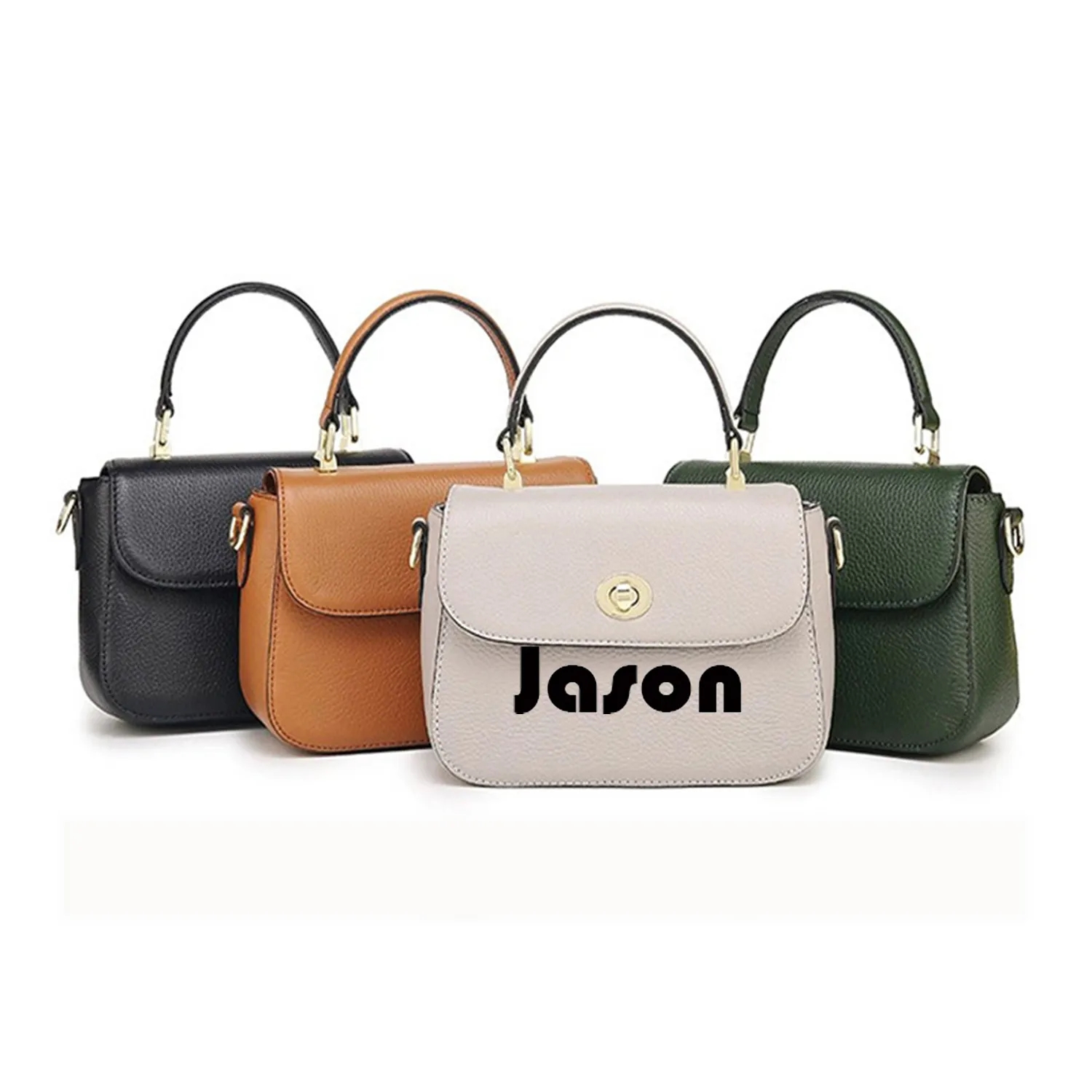 Genuine Leather Small Square Bag 5