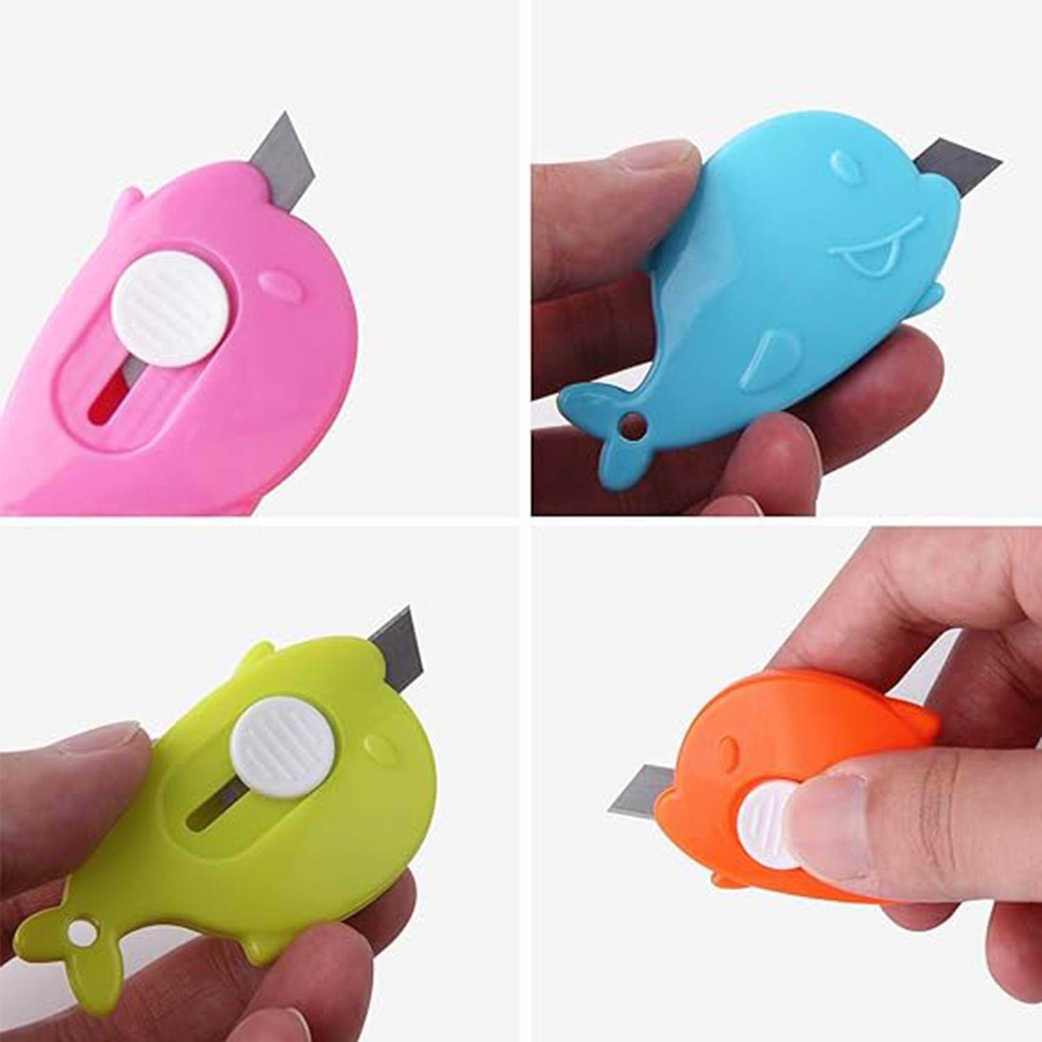 Whale Shape Mini Retractable Utility Knife Box Cutter Letter 1