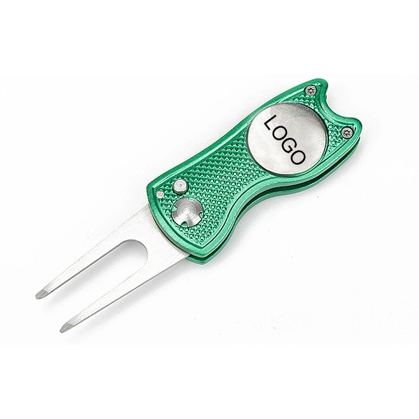 Stainless Steel Foldable Divot Repair Tool Ball Marker 7
