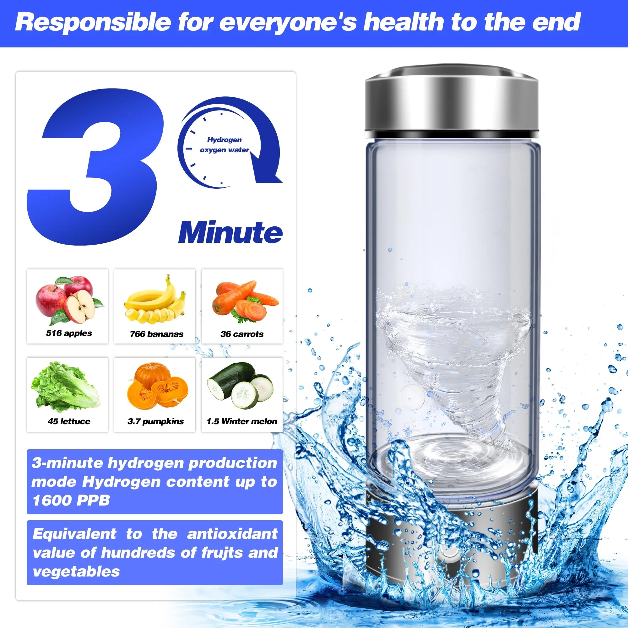 Hydropures Hydrogen Water Bottle 6