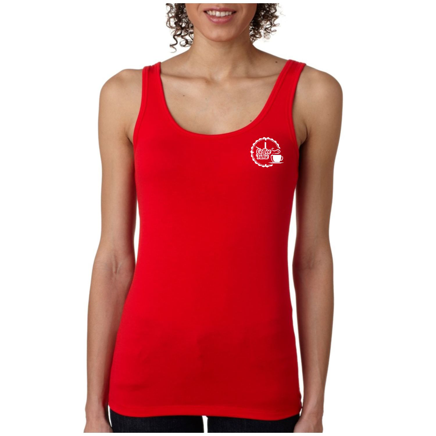 Next Level 4.3 oz. 57/ 38/ 5 Cotton/ Polyester/ Spandex Ladies Jersey Tank Tops 3
