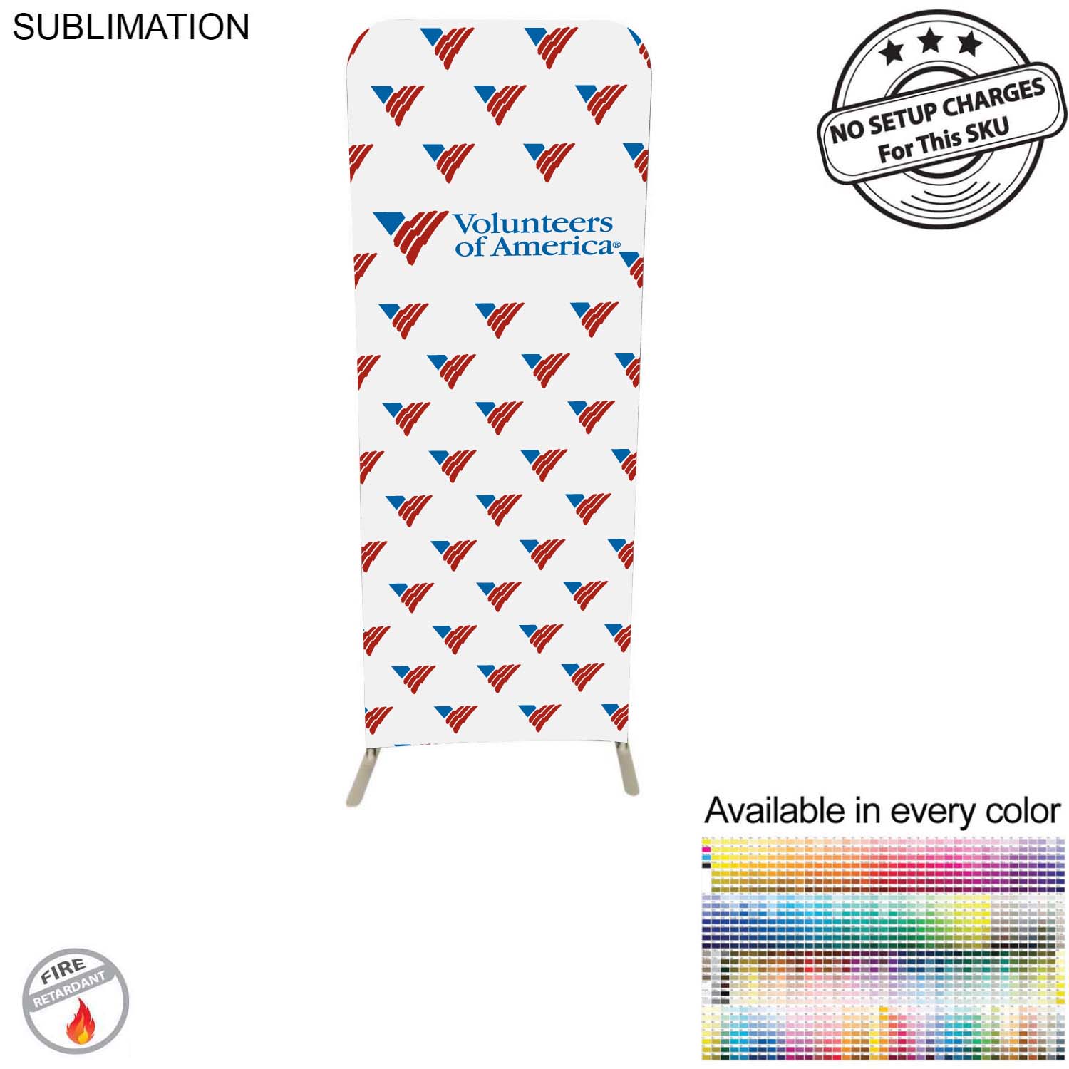 Tradeshow Booth Package Sleek, 2'wide Skinny EuroFit Tension Fabric Banner + PREMIUM 6' Tablecloth 13