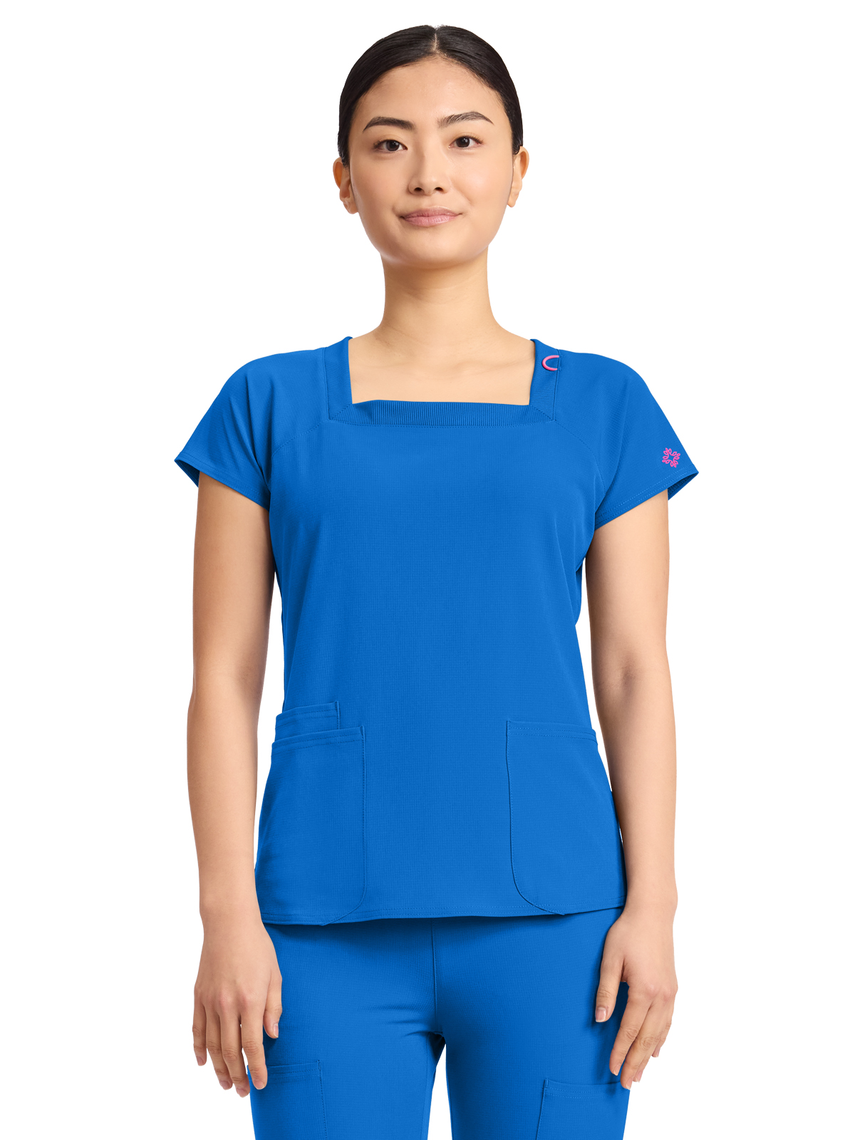 Med Couture - MC AMP - Women's 3-Pocket Square Neck Scrub Top 13