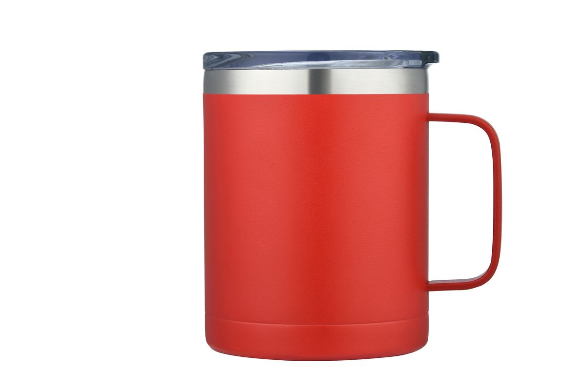 Endura 14 oz Red SS Vacuum Camping Mug W/ Handle 3
