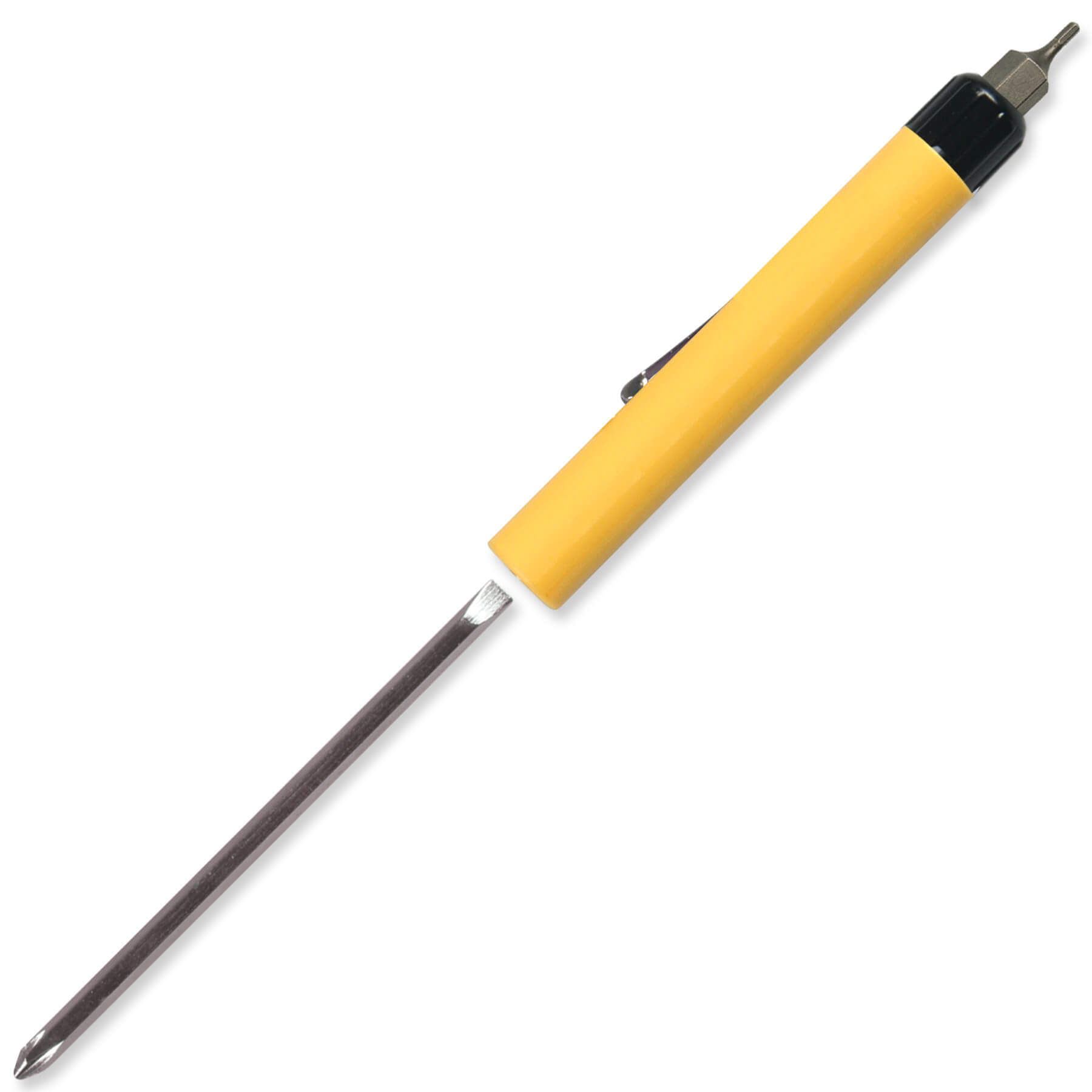 Pocket Screwdriver Reversible Flat Blade + Hex Bit Top 16