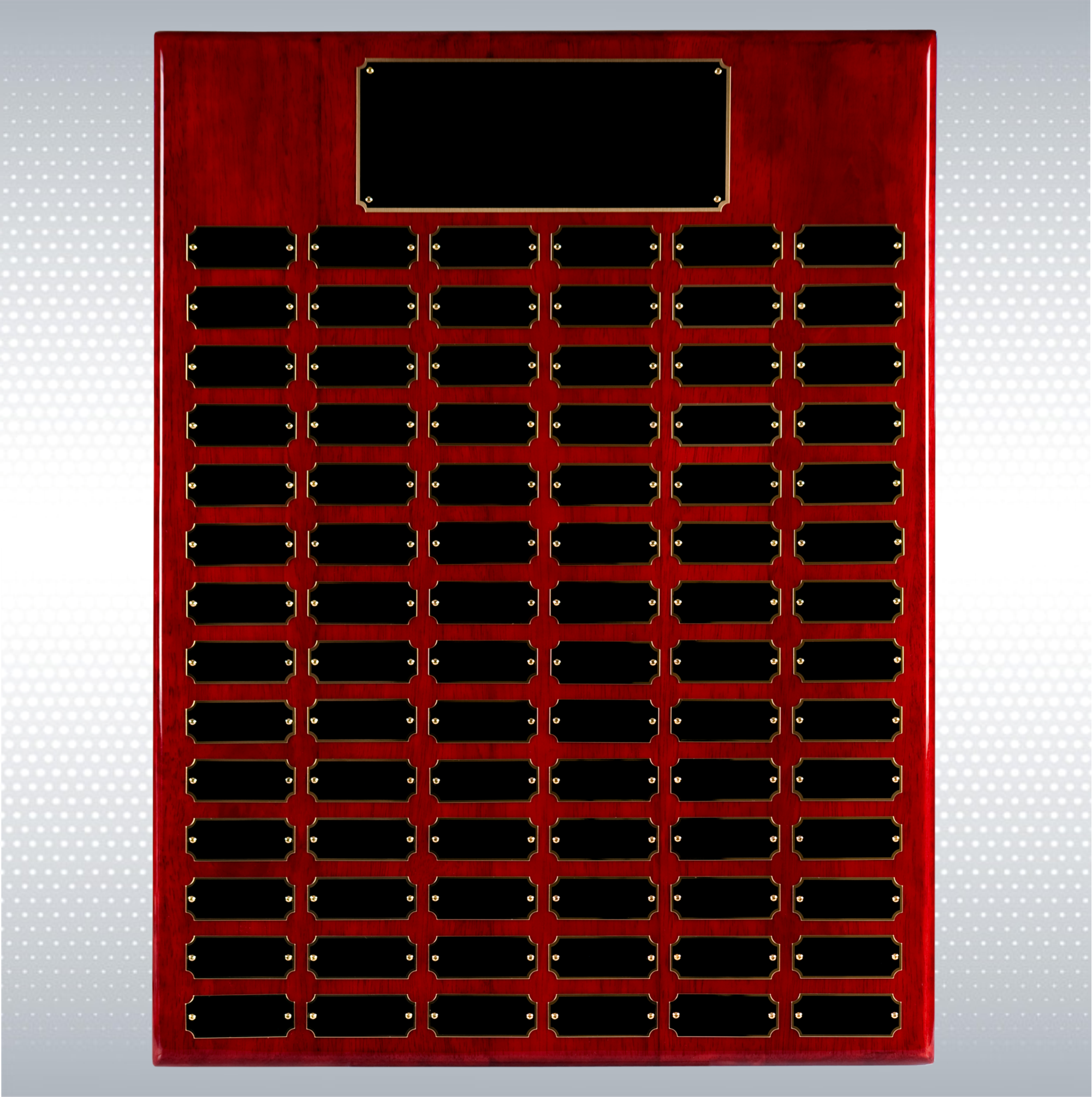 Rosewood Piano Finish 84 Plate Perpetual Plaque (18" x 24") 2