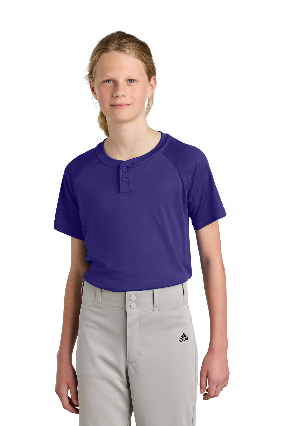 Sport-Tek Youth PosiCharge Competitor 2-Button Henley YST359 71