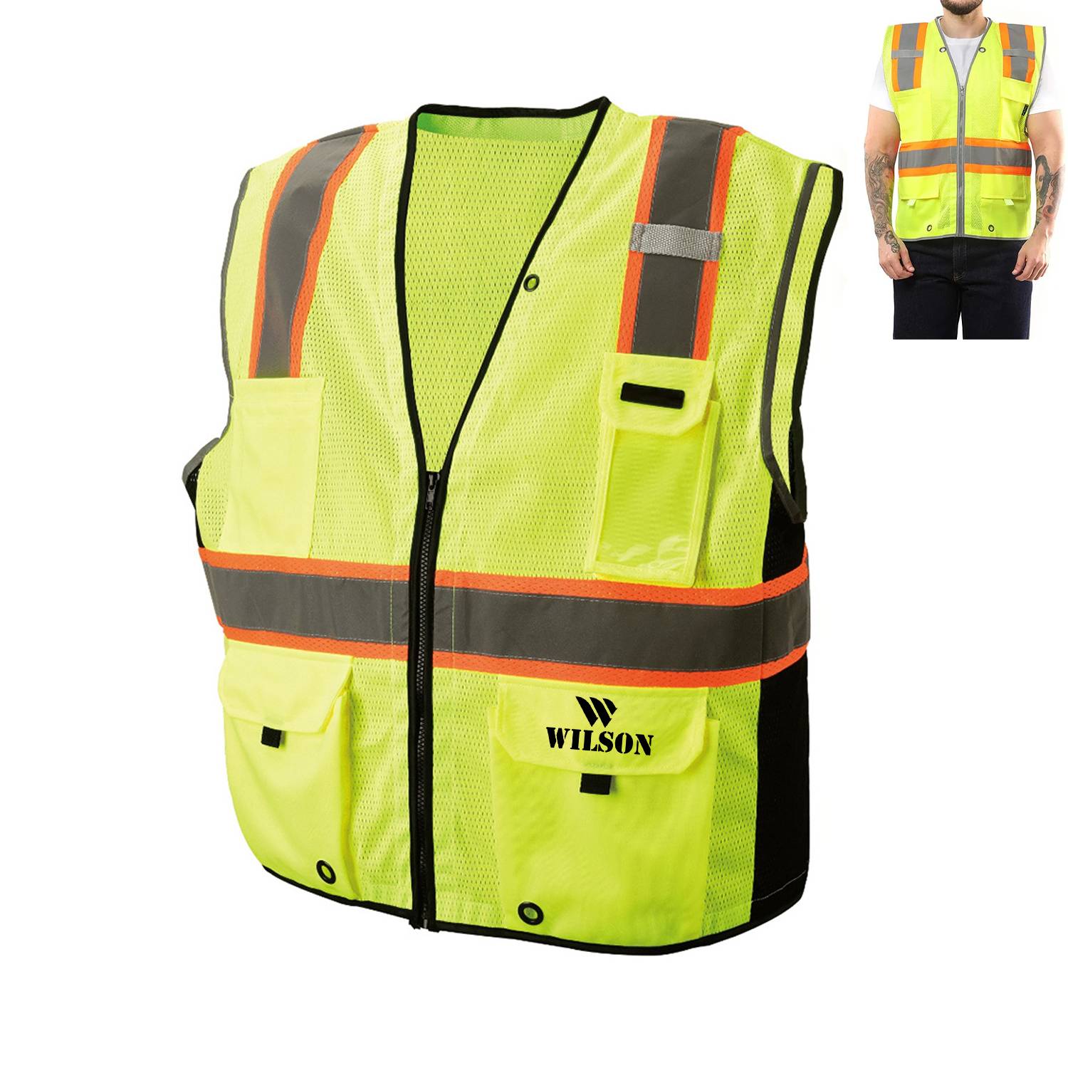 Polyester Breathable Mesh Reflective Vest 3