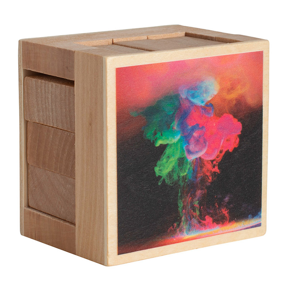 Wooden Sliding Cube Puzzle 16
