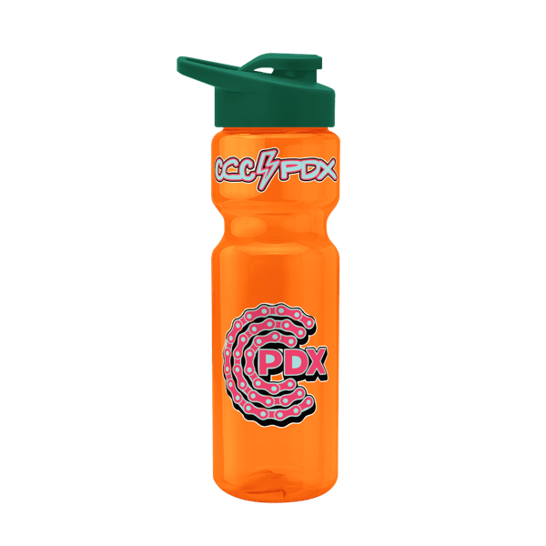 Blazer 28oz Transparent Bike Bottle w/Drink-thru Lid 373