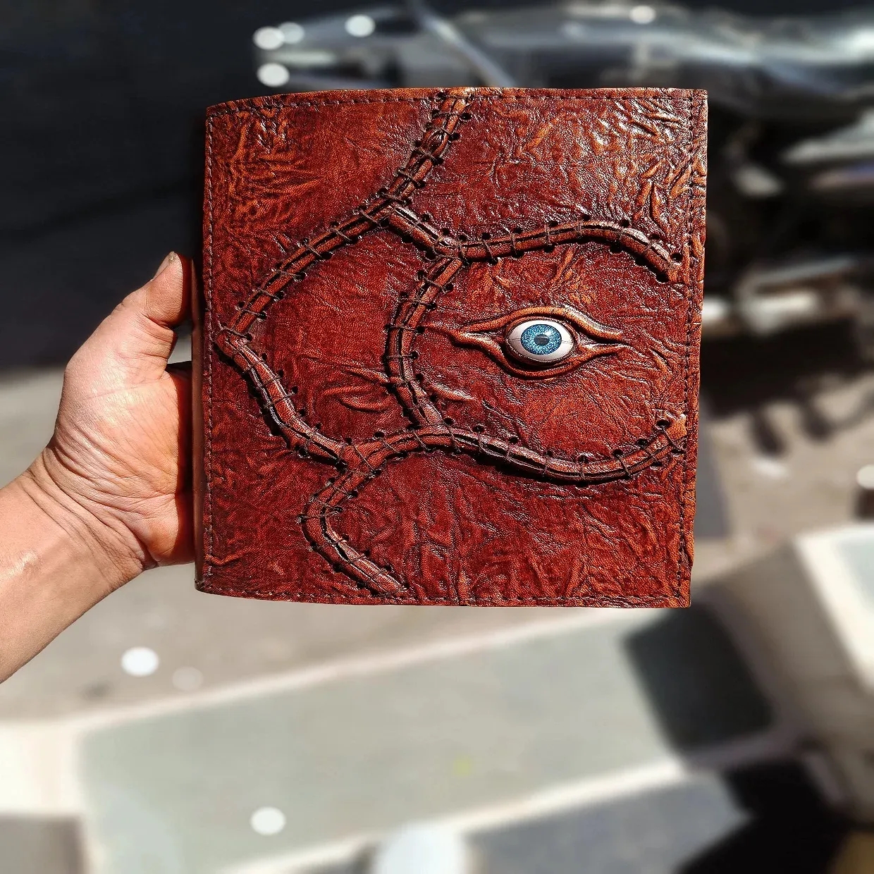 Custom Leather Mystical Eye Journal 1