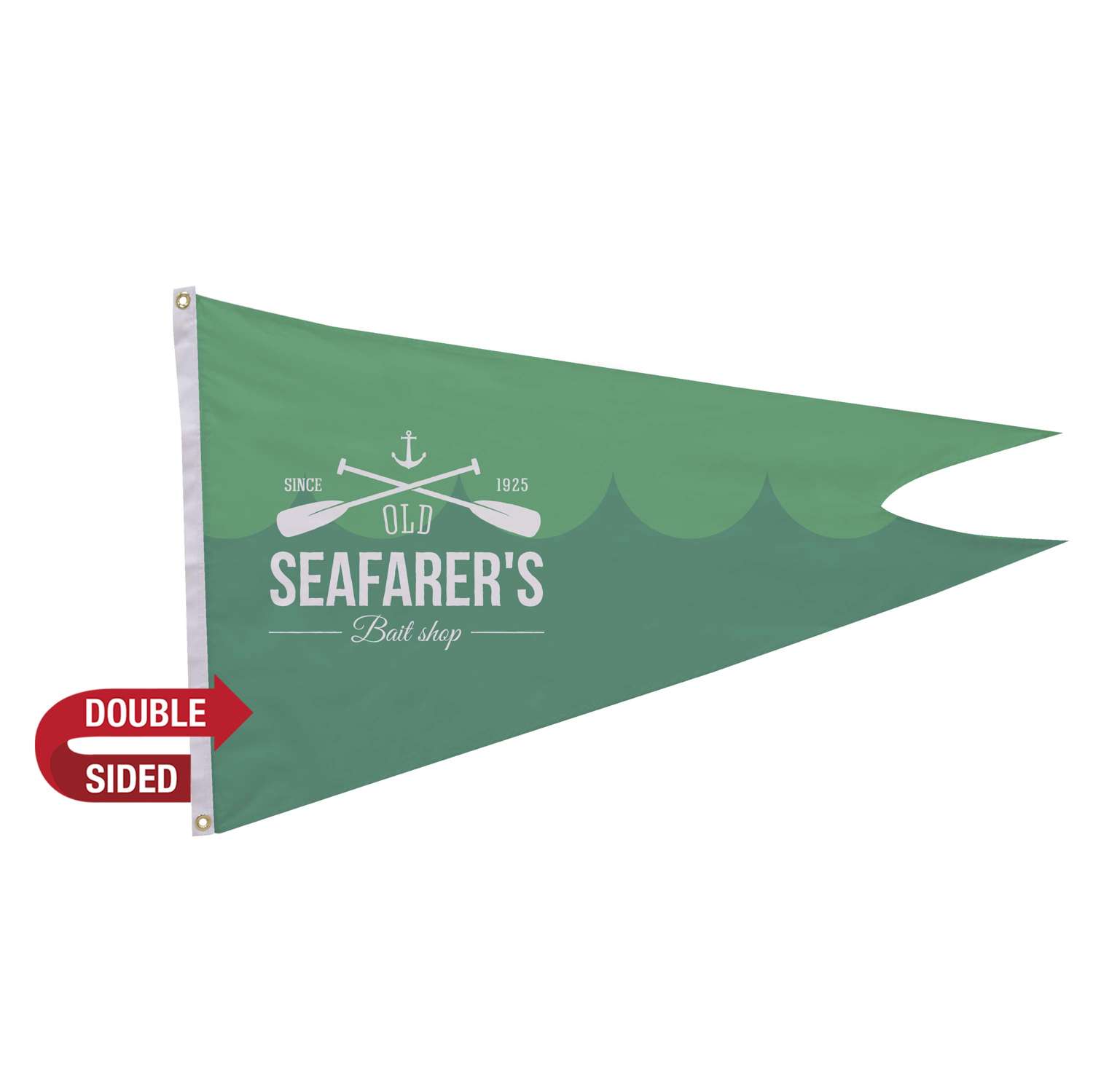 2.5' x 4' Polyester Burgee Flag Double-Sided