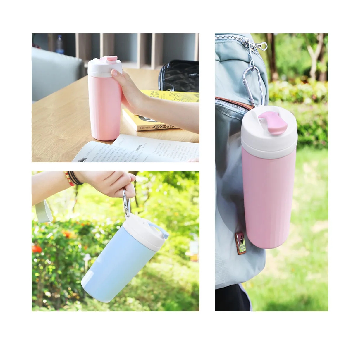 Double Wall Insulation Silicon Leak Proof Travel Mug 2