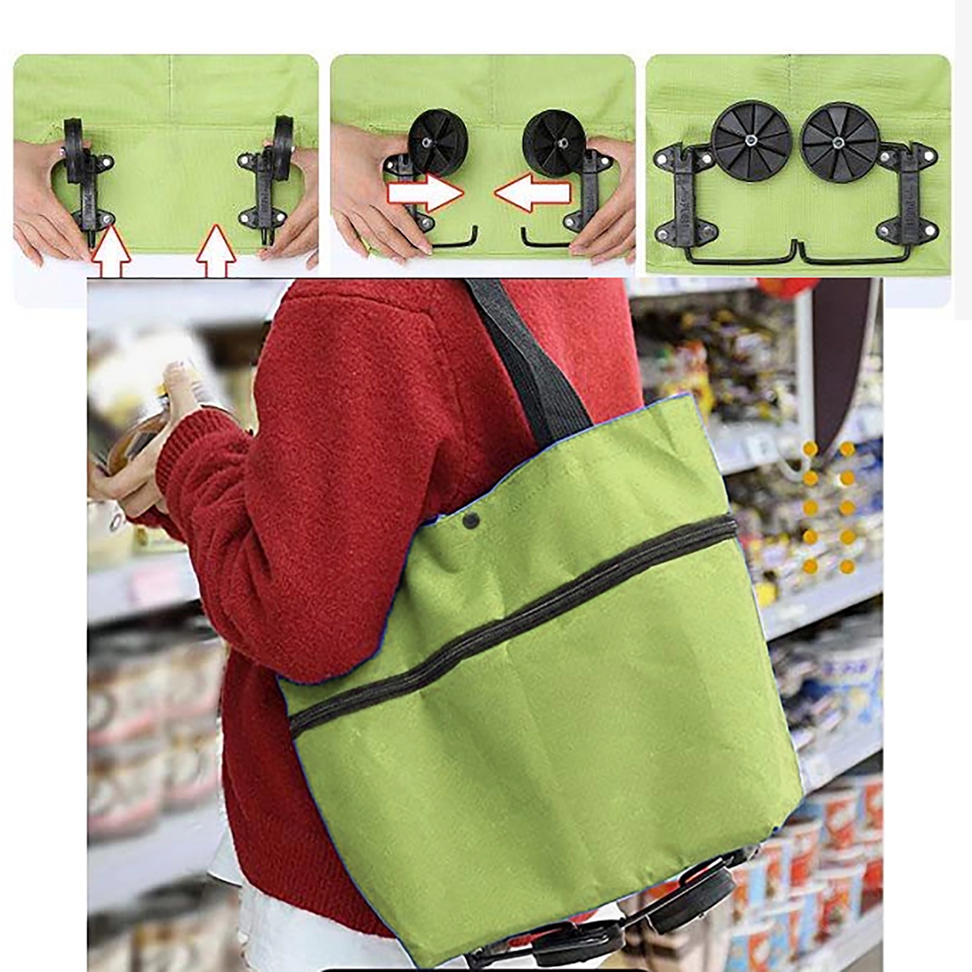 Folding Shopping Bag with Wheels 8