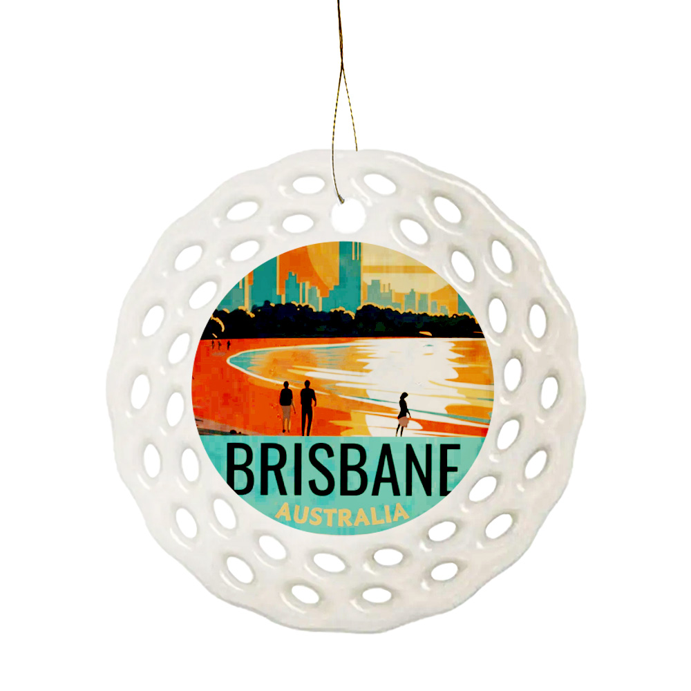 Lace Style Full Color Ceramic Ornaments 6