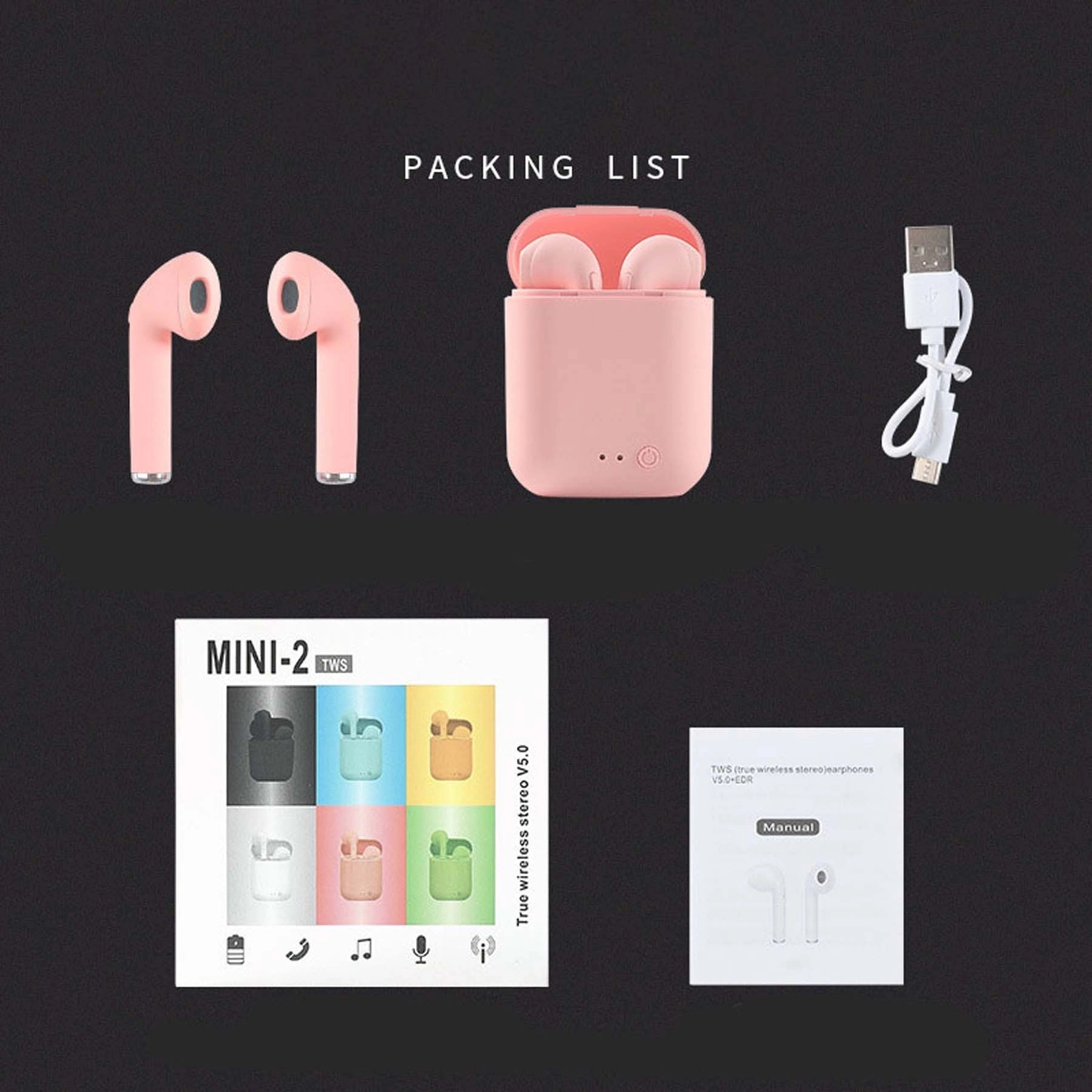 Mini Wireless Earbuds W/ Charger 4