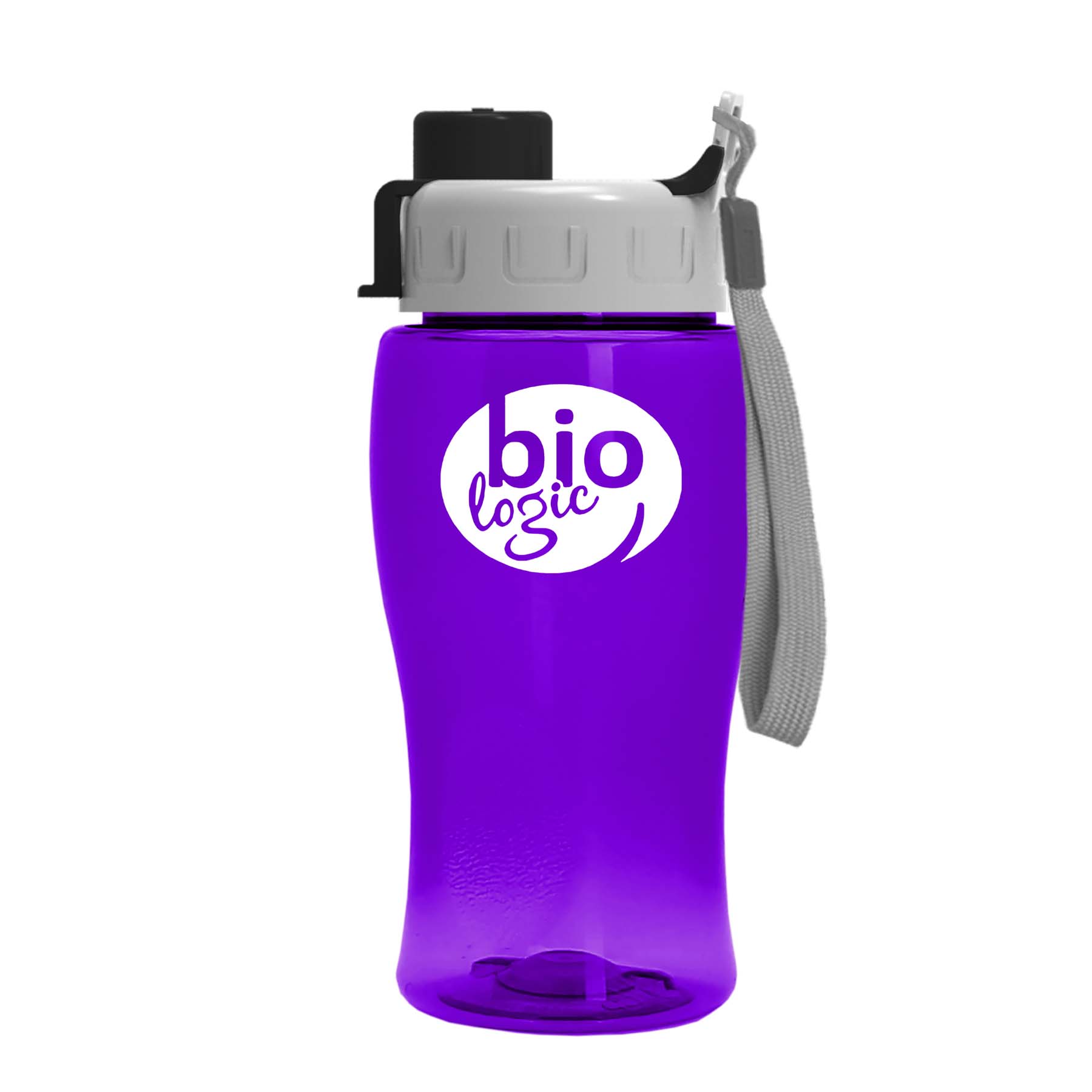 Poly-Pure Jr. - 18 oz. Transparent Bottle with Quick Snap 8
