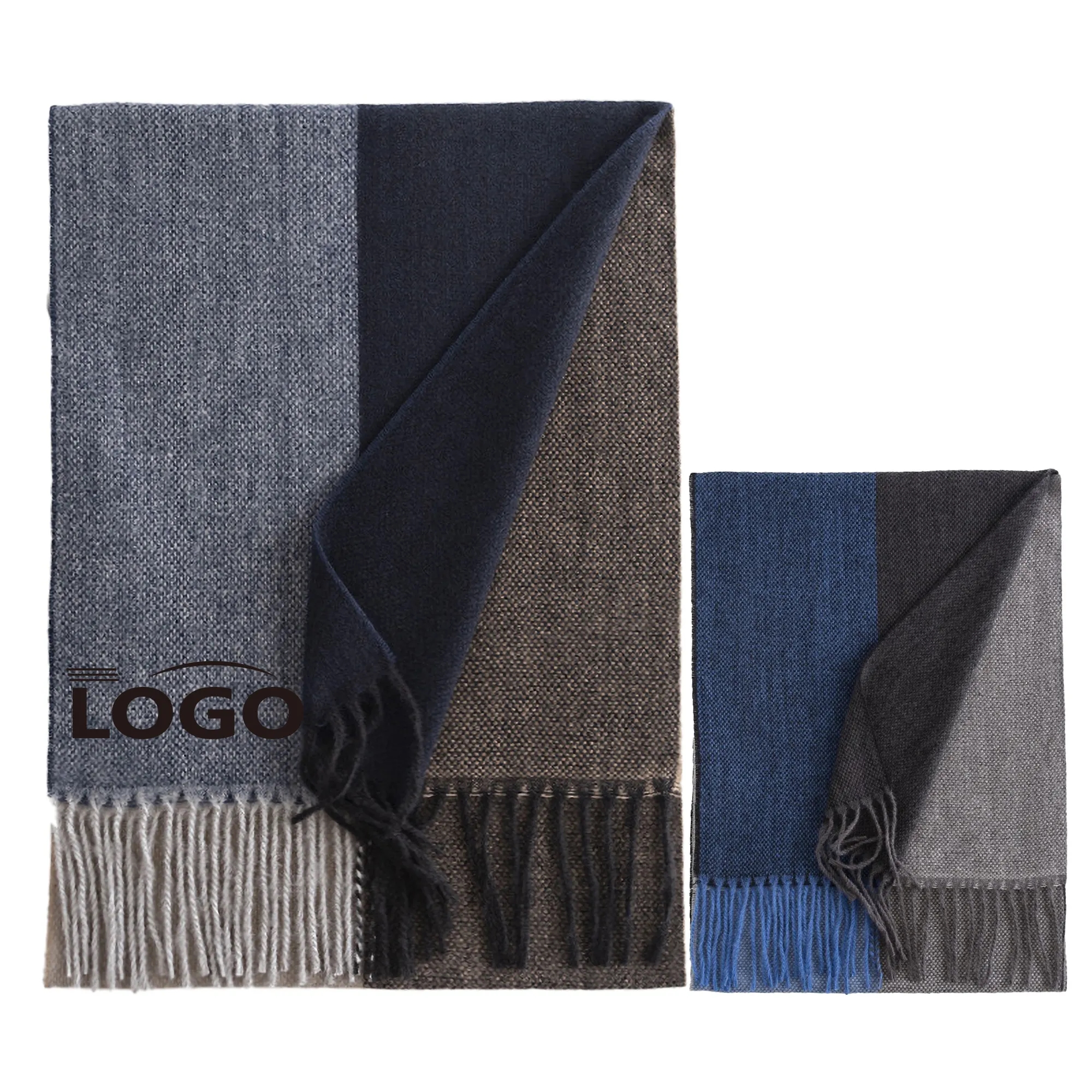 Winter Plaid Matching Men's Imitation Cashmere Scarf Clashing Colors 3