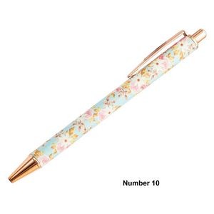 Metal Ballpoint Pen With Flower Pattern 16