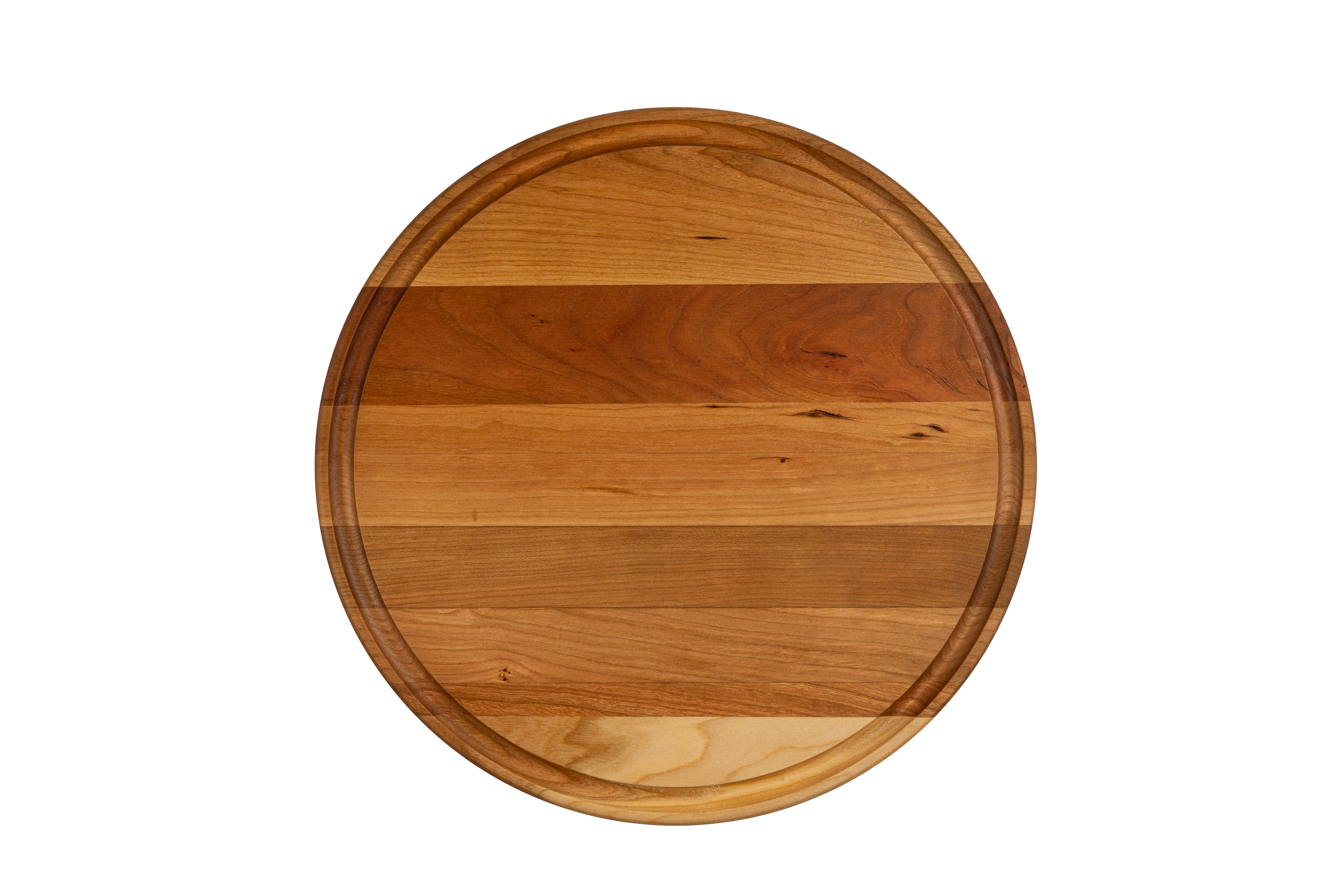 Large Cherry Round Cutting Board with Juice Groove 13-1/2"x3/4" 4