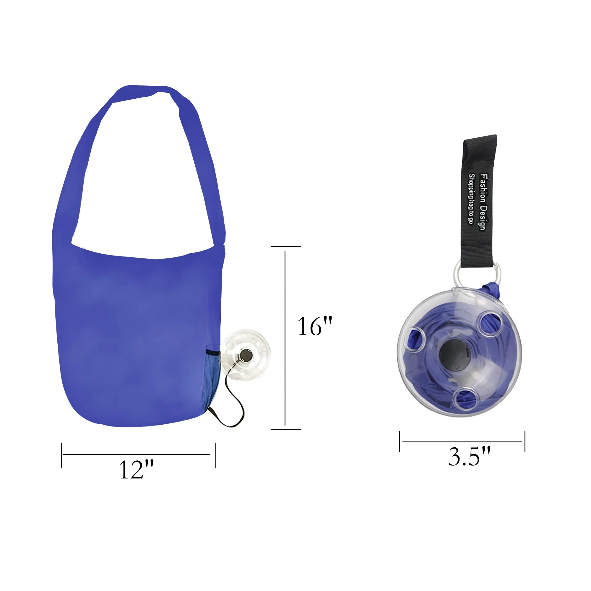 MOQ100 Disk Portable Shopping Bag, custom tote bag with logo imprint 3