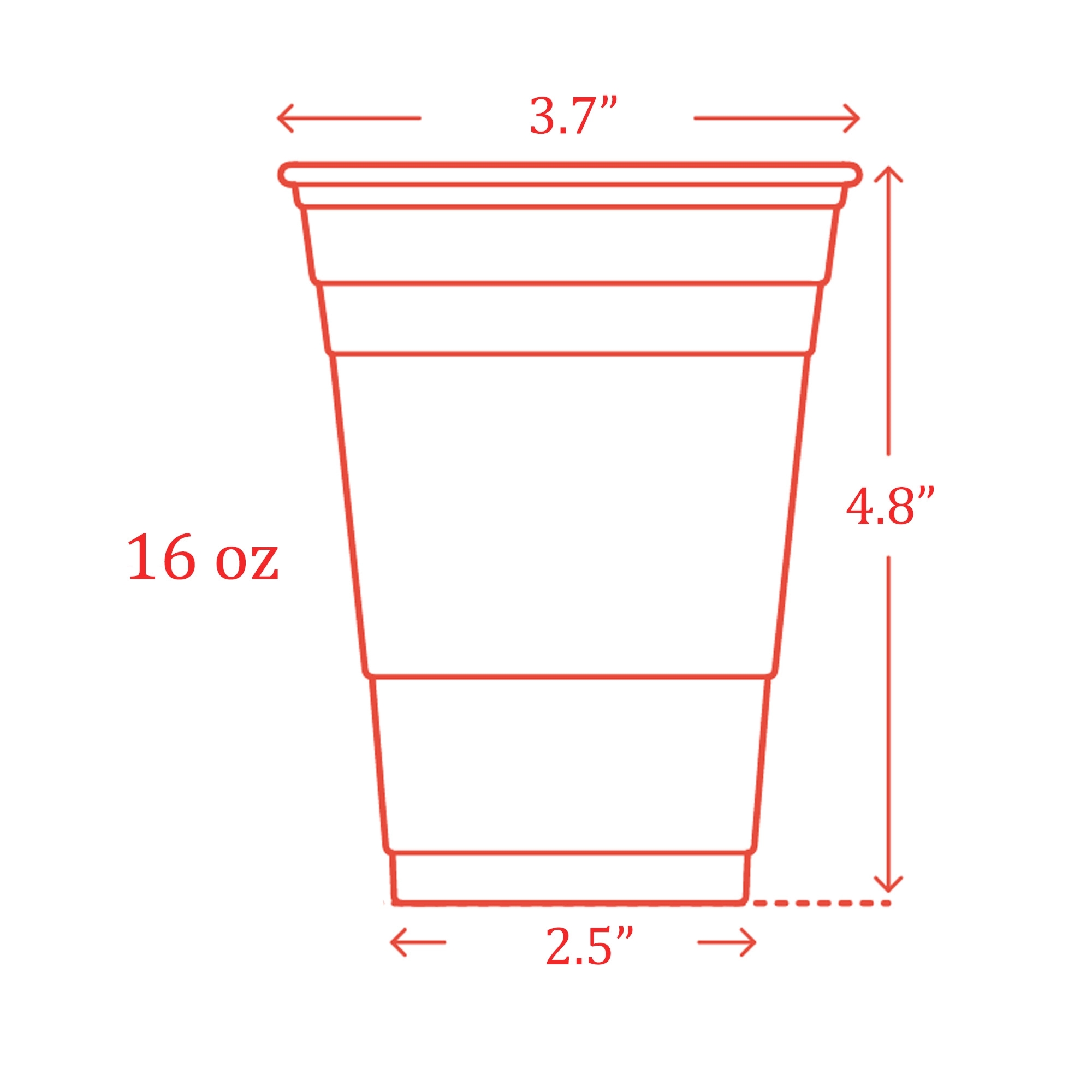 16oz Disposable Plastic Party Cup 2