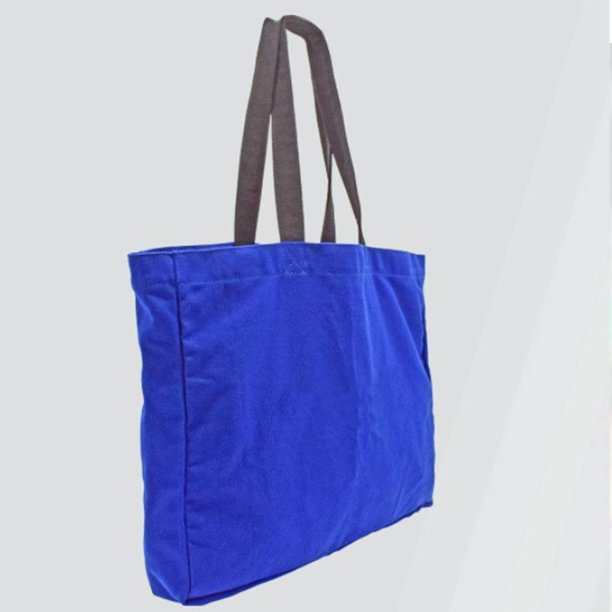Blue Canvas Large Capacity Tote Bag 5