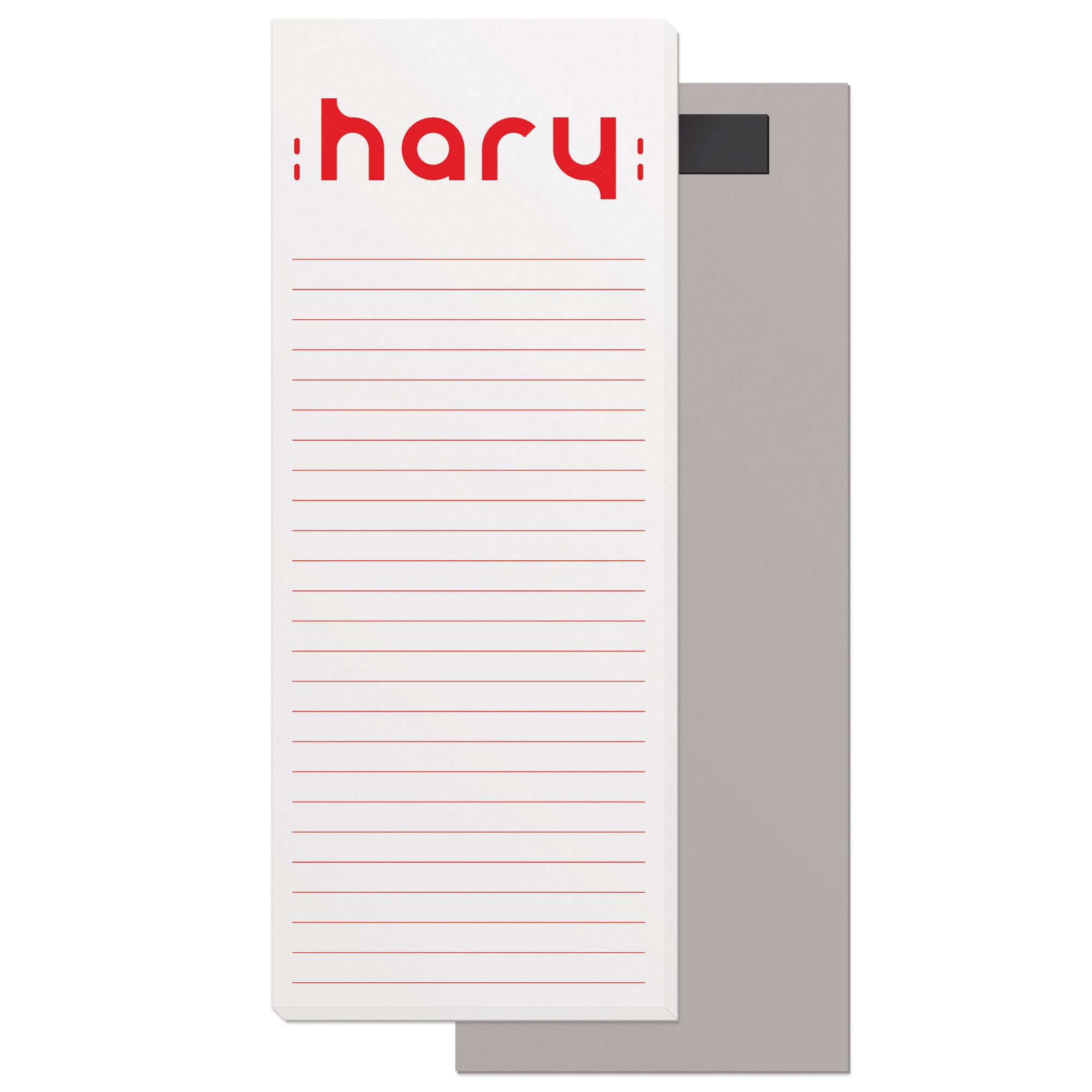 50 Page Magnetic Note-Pads with Medium Red Imprint (3.375"x8.5") 2