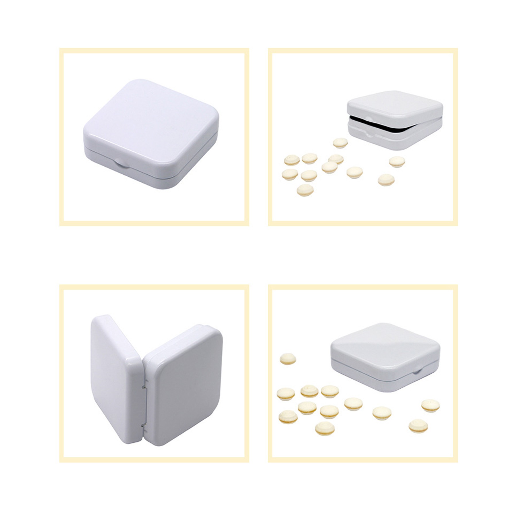 Square Iron Pill Box Organizer 3