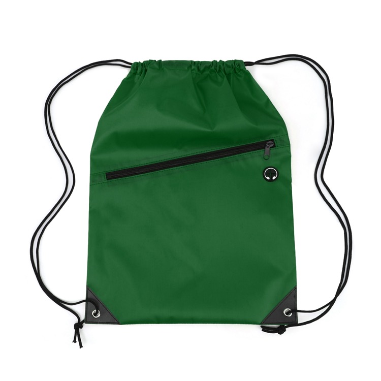 Drawstring Backpack with Front Zipper Pocket 33