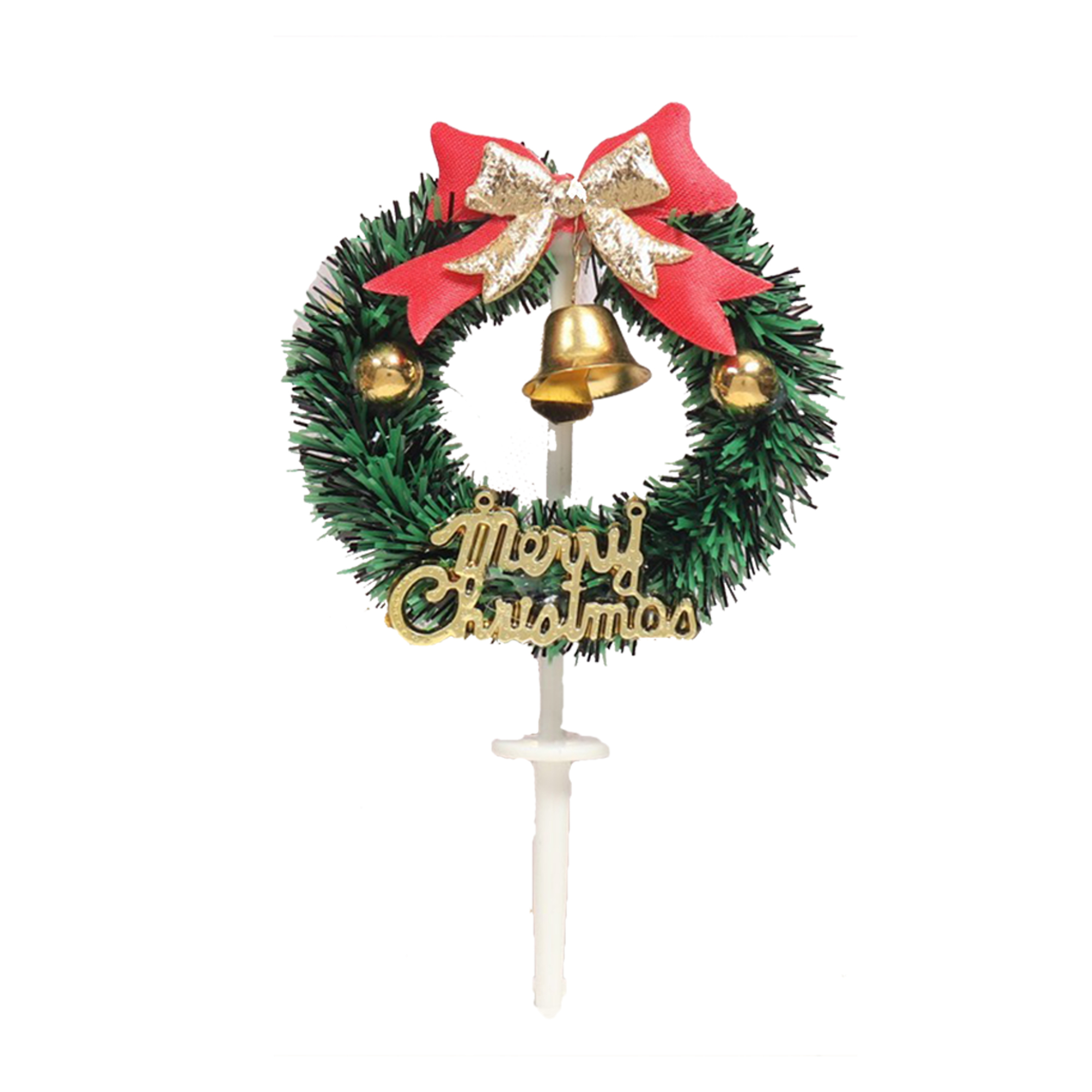 Christmas Wreath Cake Toppers with Bells 10