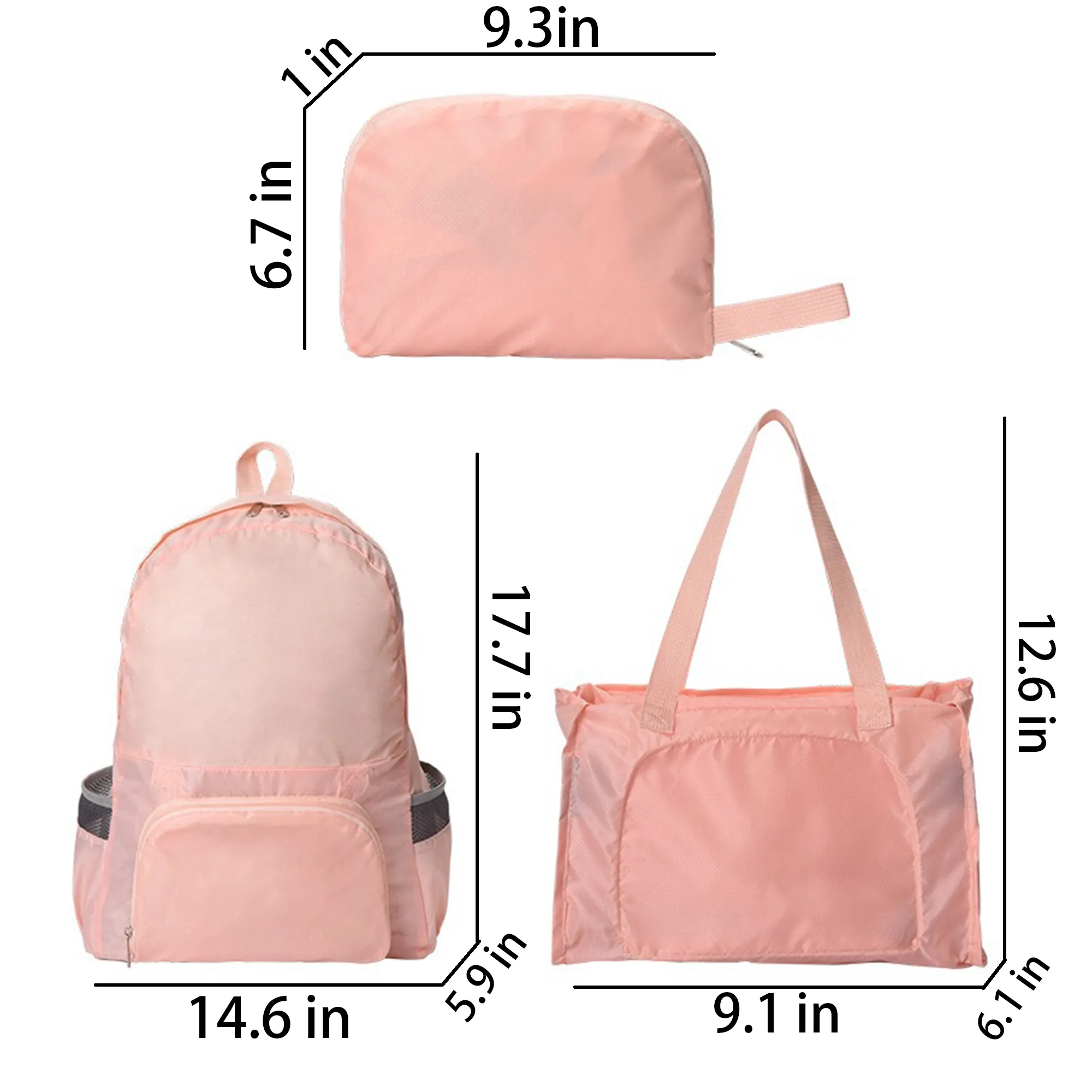 MOQ20 Foldable Multifunction Backpack Lightweight Travel Bag 3
